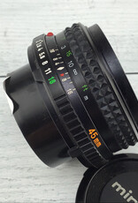 Minolta Minolta MD Rokkor X 45mm f2 Lens Used Good Minolta Minolta MD Rokkor X 45mm f2 Lens Used Good