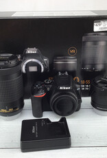 NIKON Nikon D3500 Camera 2 Lens Kit in Box Used Good