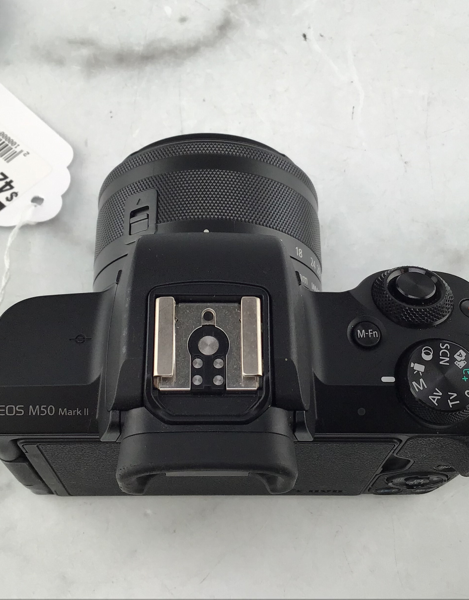 CANON Canon EOS M50 Mark II Camera w/ 15-45mm No Charger Used Good