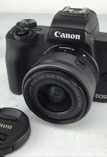 CANON Canon EOS M50 Mark II Camera w/ 15-45mm No Charger Used Good
