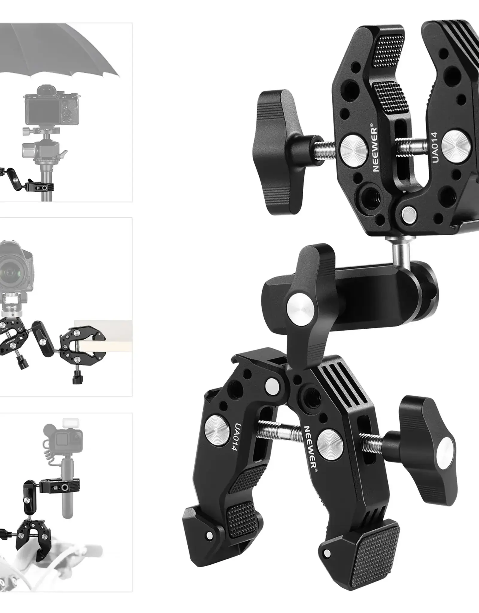 Neewer NEEWER UA014 Double Super Clamp Camera Mount CLOSEOUT