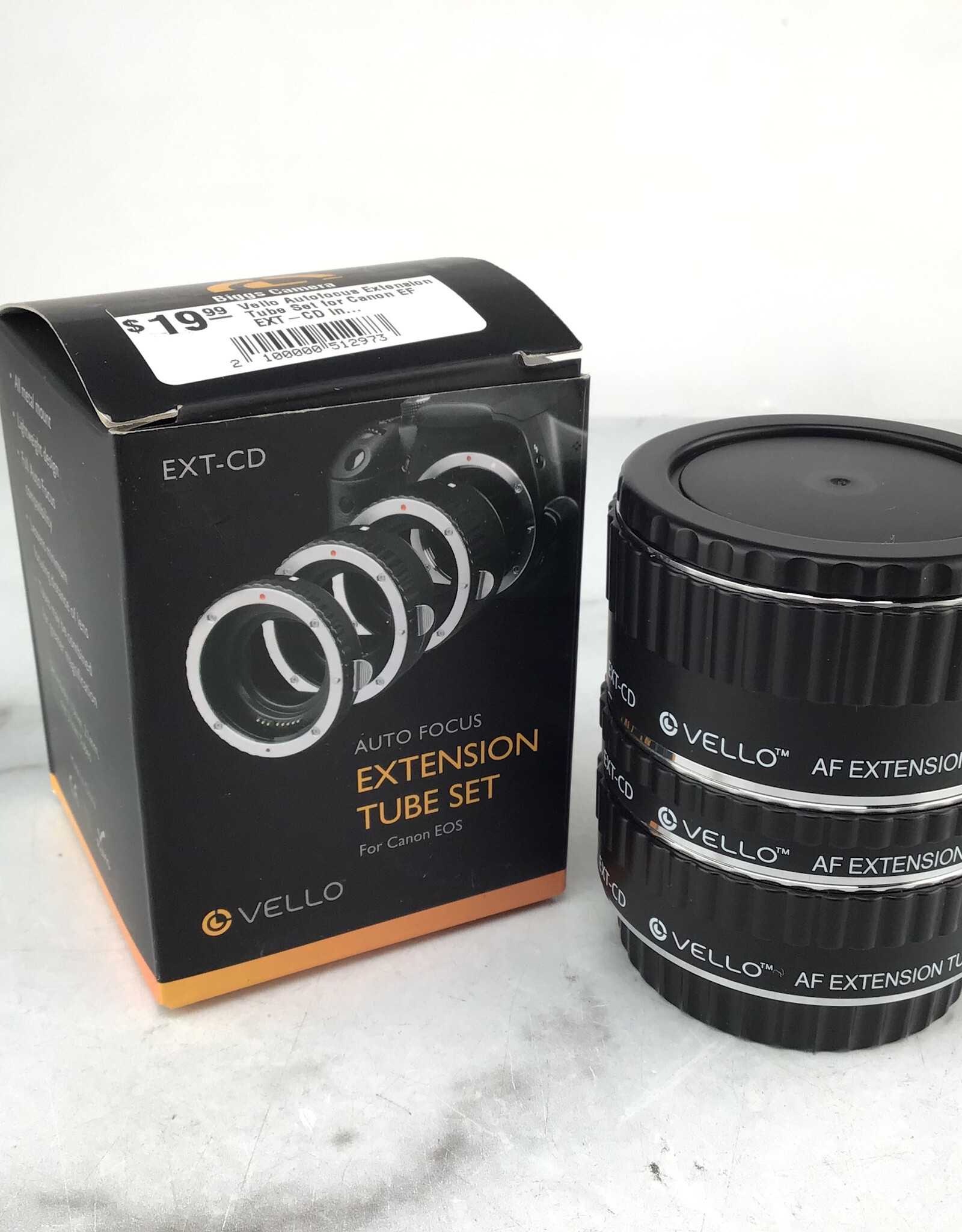 Vello Autofocus Extension Tube Set for Canon EF EXT-CD in Box Used EX