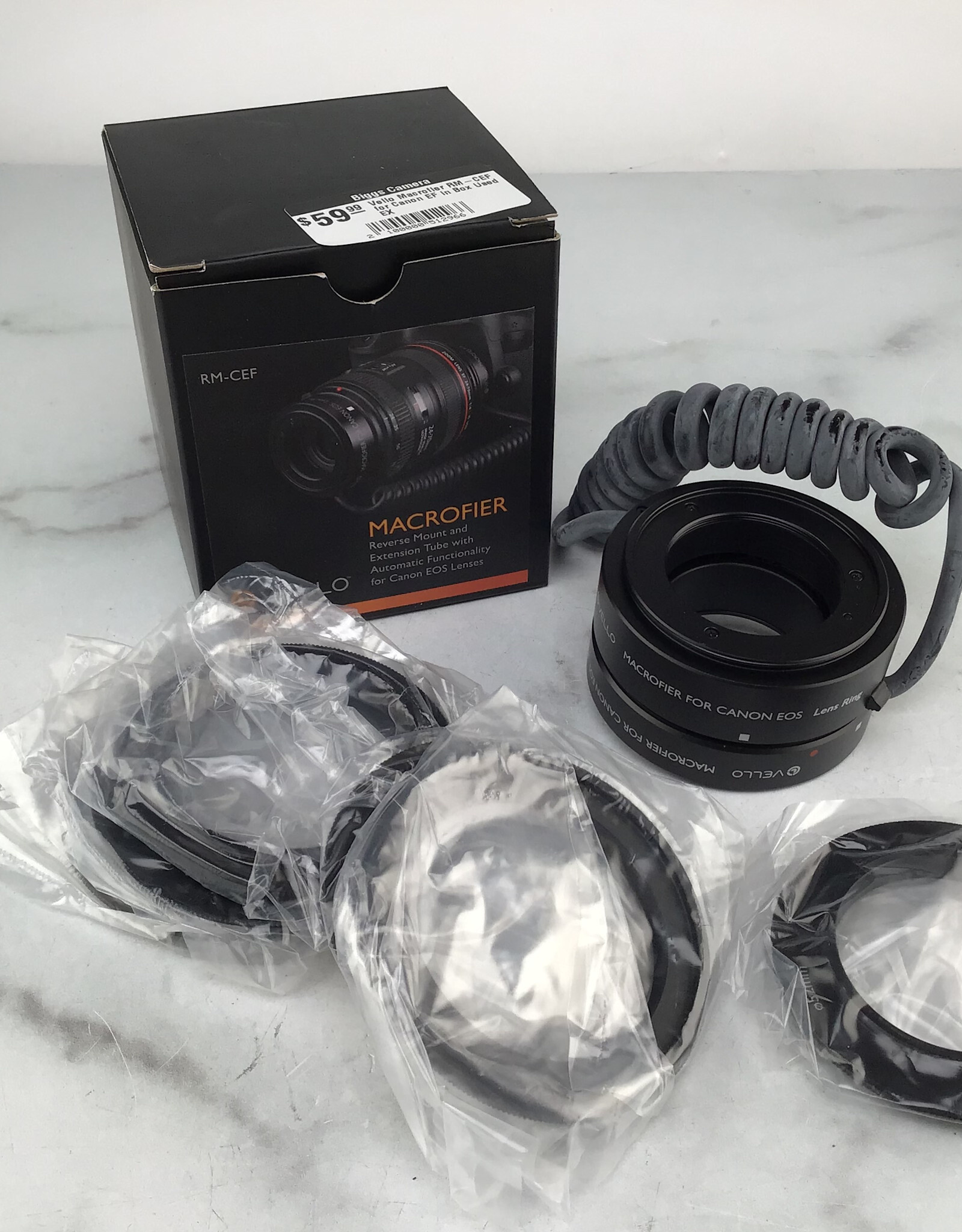 Vello Macrofier RM-CEF for Canon EF in Box Used EX
