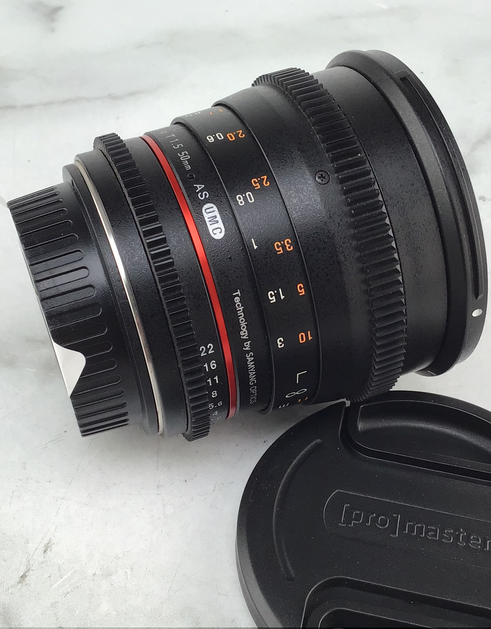 ROKINON Rokinon 50mm T1.5 AS UMC Cinema Lens for Canon EF Used Good