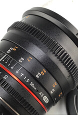 ROKINON Rokinon 50mm T1.5 AS UMC Cinema Lens for Canon EF Used Good