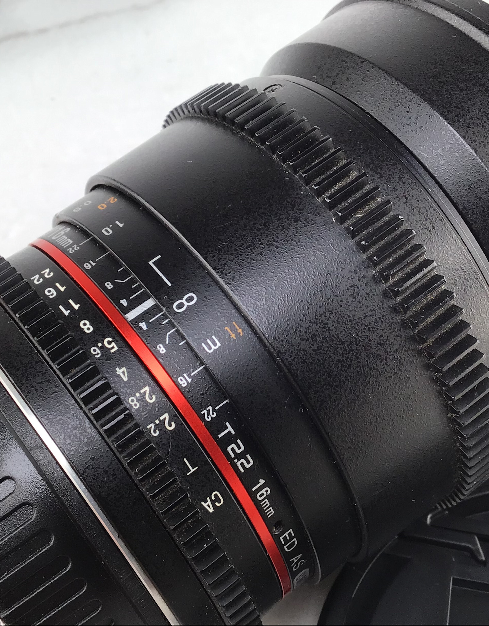 ROKINON Rokinon 16mm T2.2 ED AS Cinema Lens for Canon EF Used Good