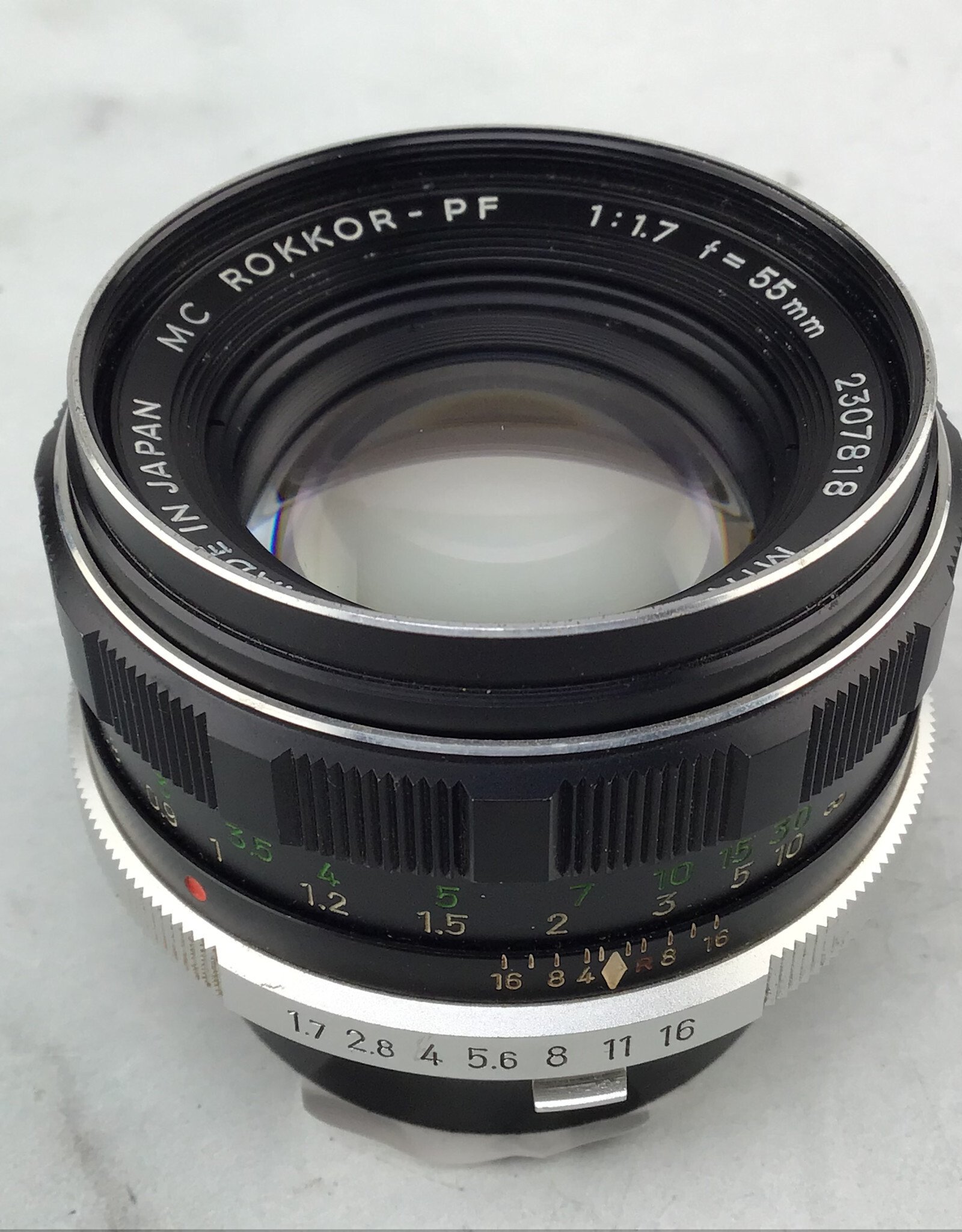 Minolta Minolta MC 55mm f1.7 Lens Focus Stiff Used Fair