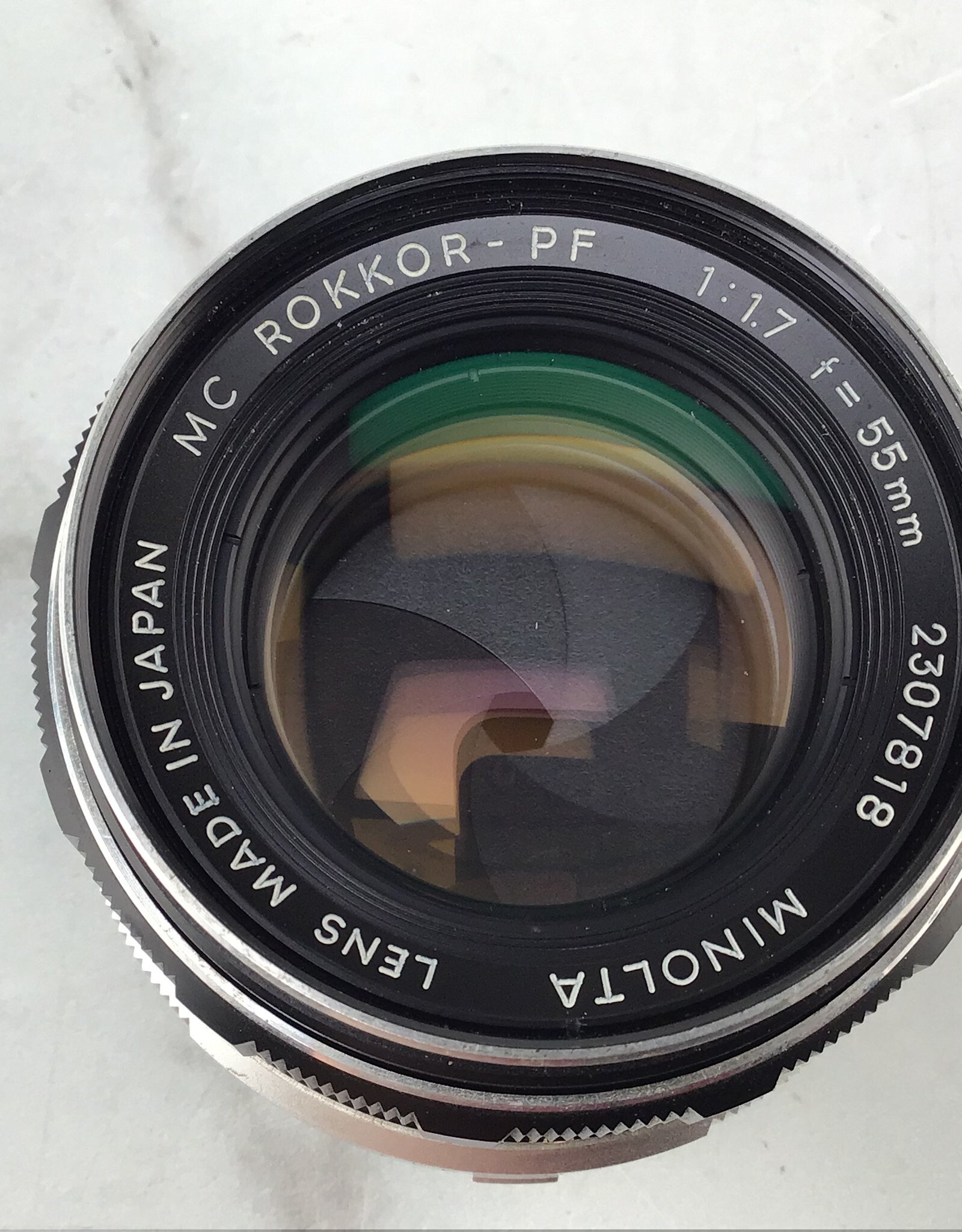 Minolta Minolta MC 55mm f1.7 Lens Focus Stiff Used Fair