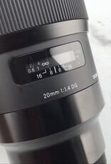 SIGMA Sigma Art 20mm f1.4 DG Lens for Sony Used Good