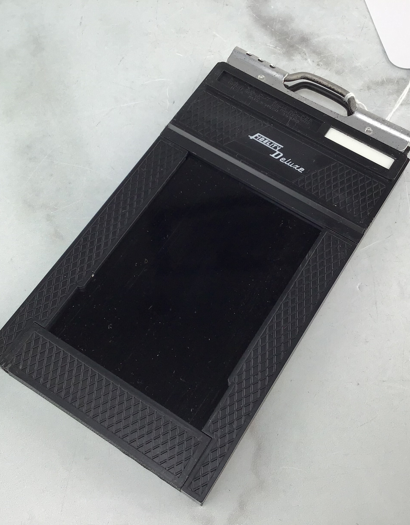 Fidelity Deluxe Fidelity Deluxe 2 1/4" X 3 1/4" Cut Film Holder Used Good