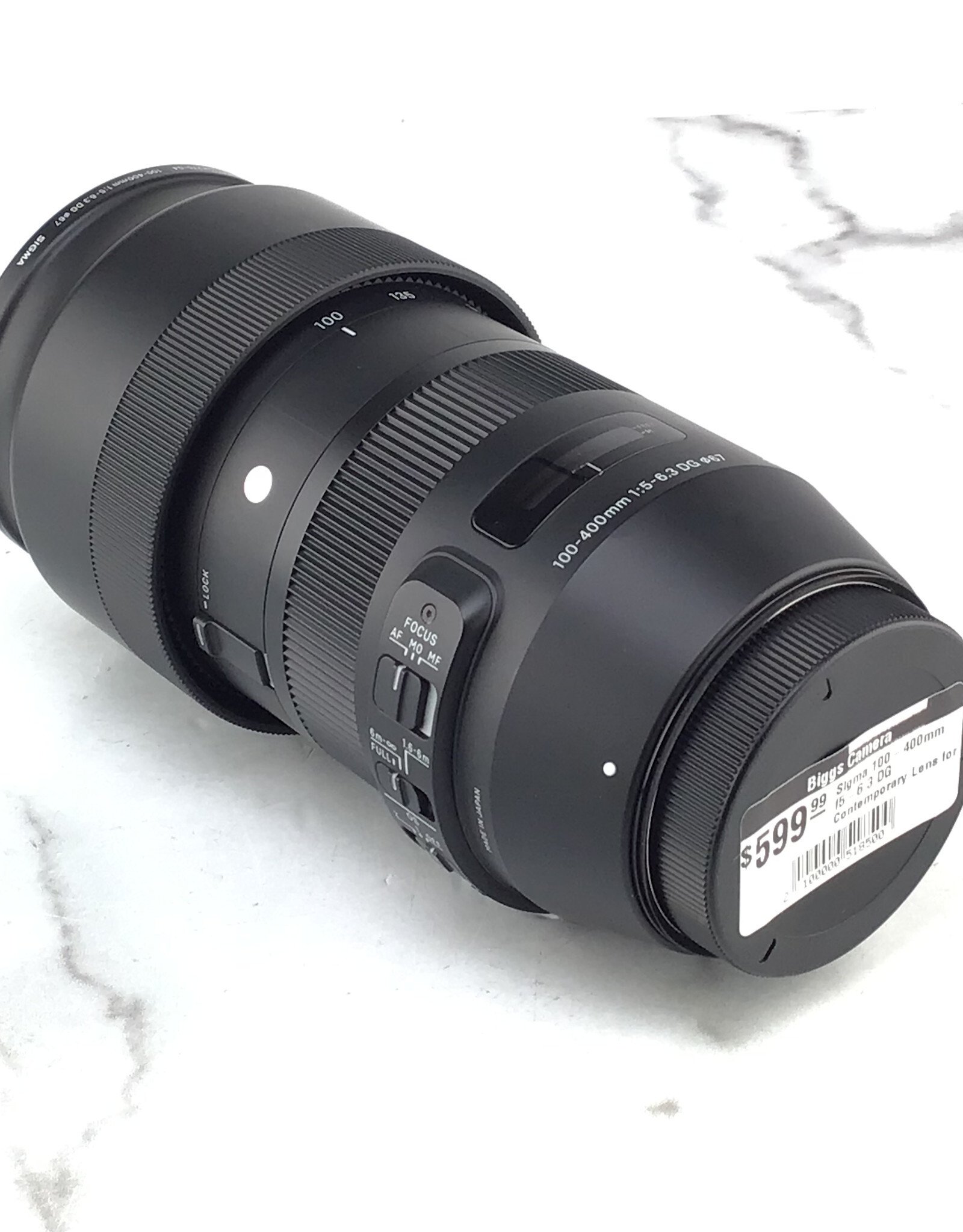 SIGMA Sigma 100-400mm f5-6.3 DG Contemporary Lens for Canon EF Used Good