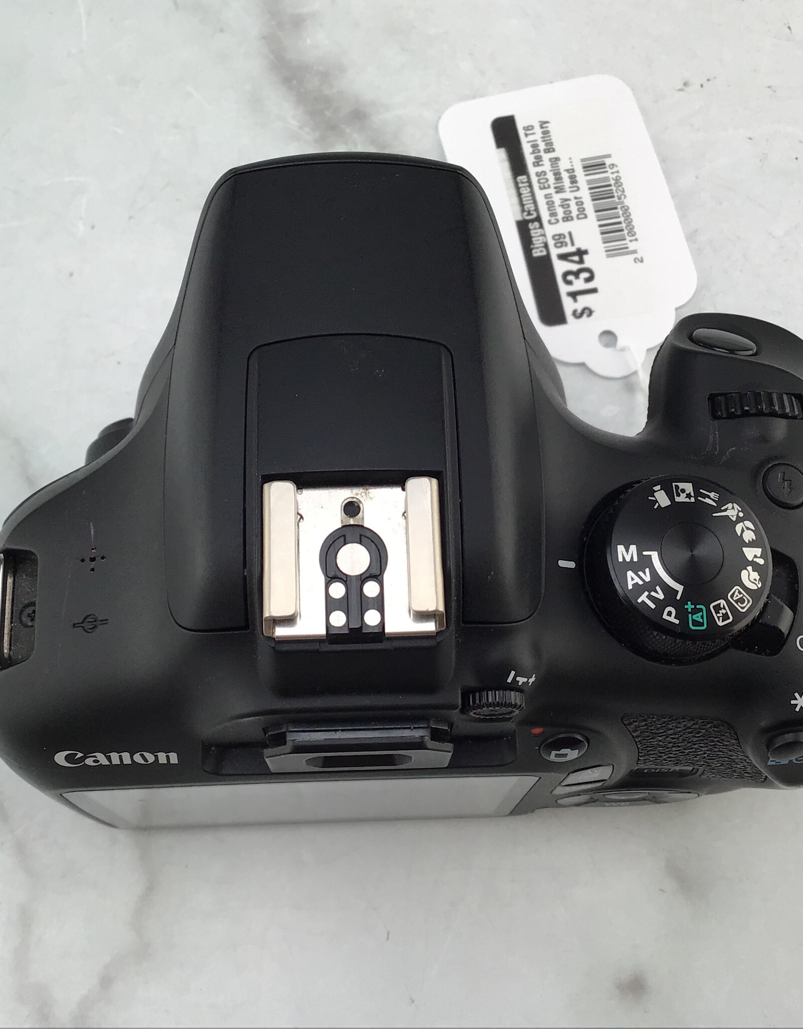 CANON Canon EOS Rebel T6 Body Missing Battery Door Used Good