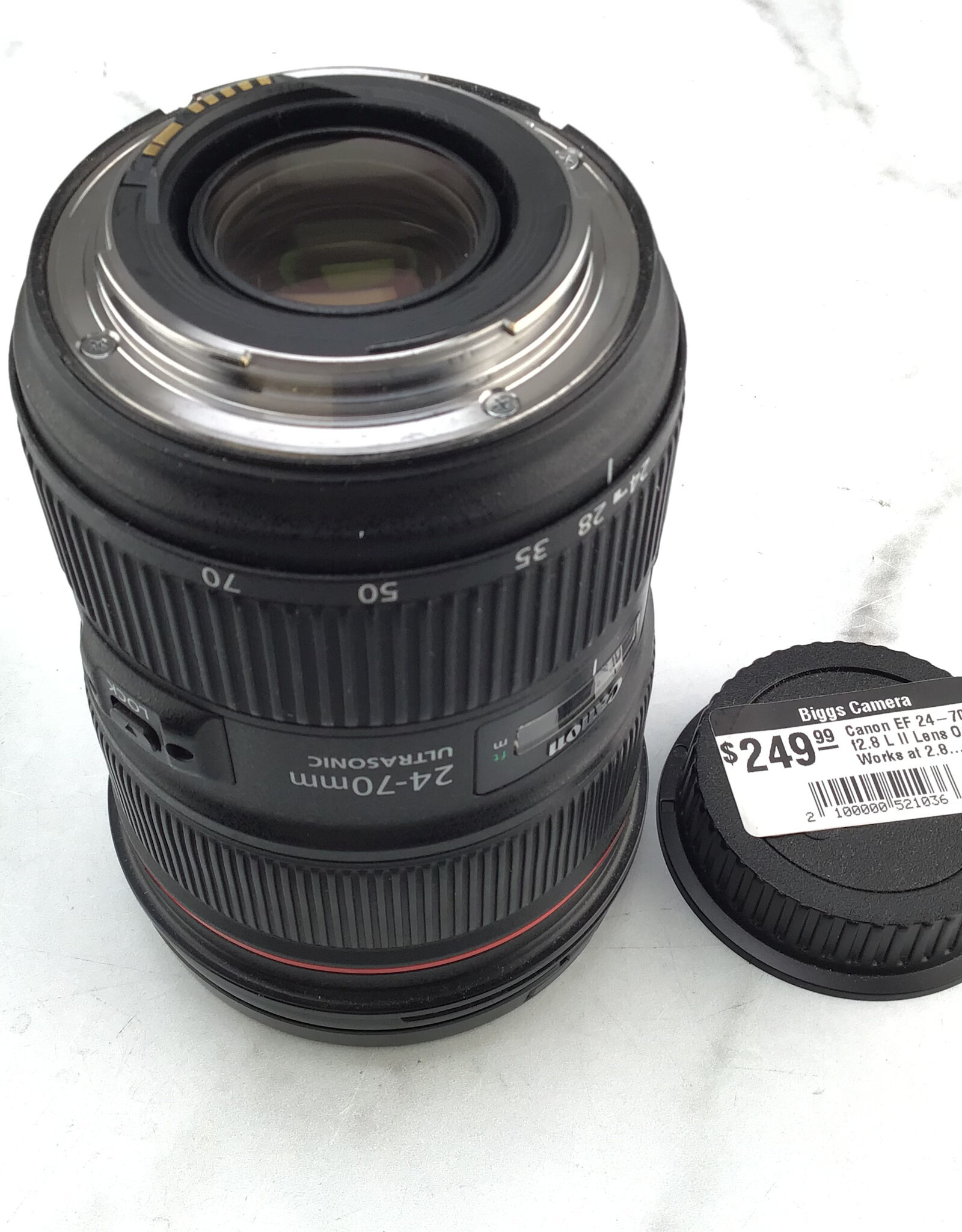 CANON Canon EF 24-70mm f2.8 L II Lens Only Works at 2.8 Used As Is