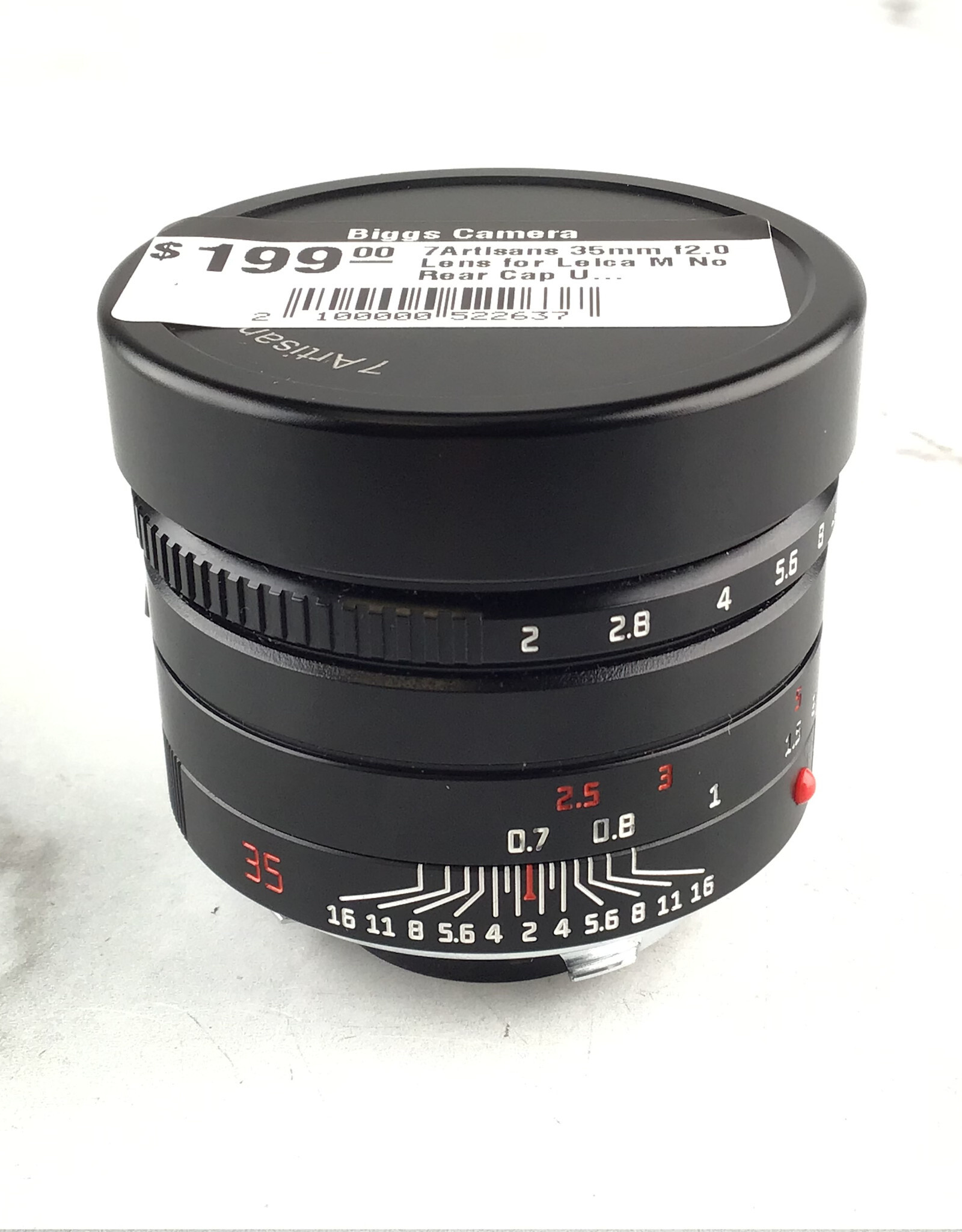 7artisans 7Artisans 35mm f2.0 Lens for Leica M No Rear Cap Used Good