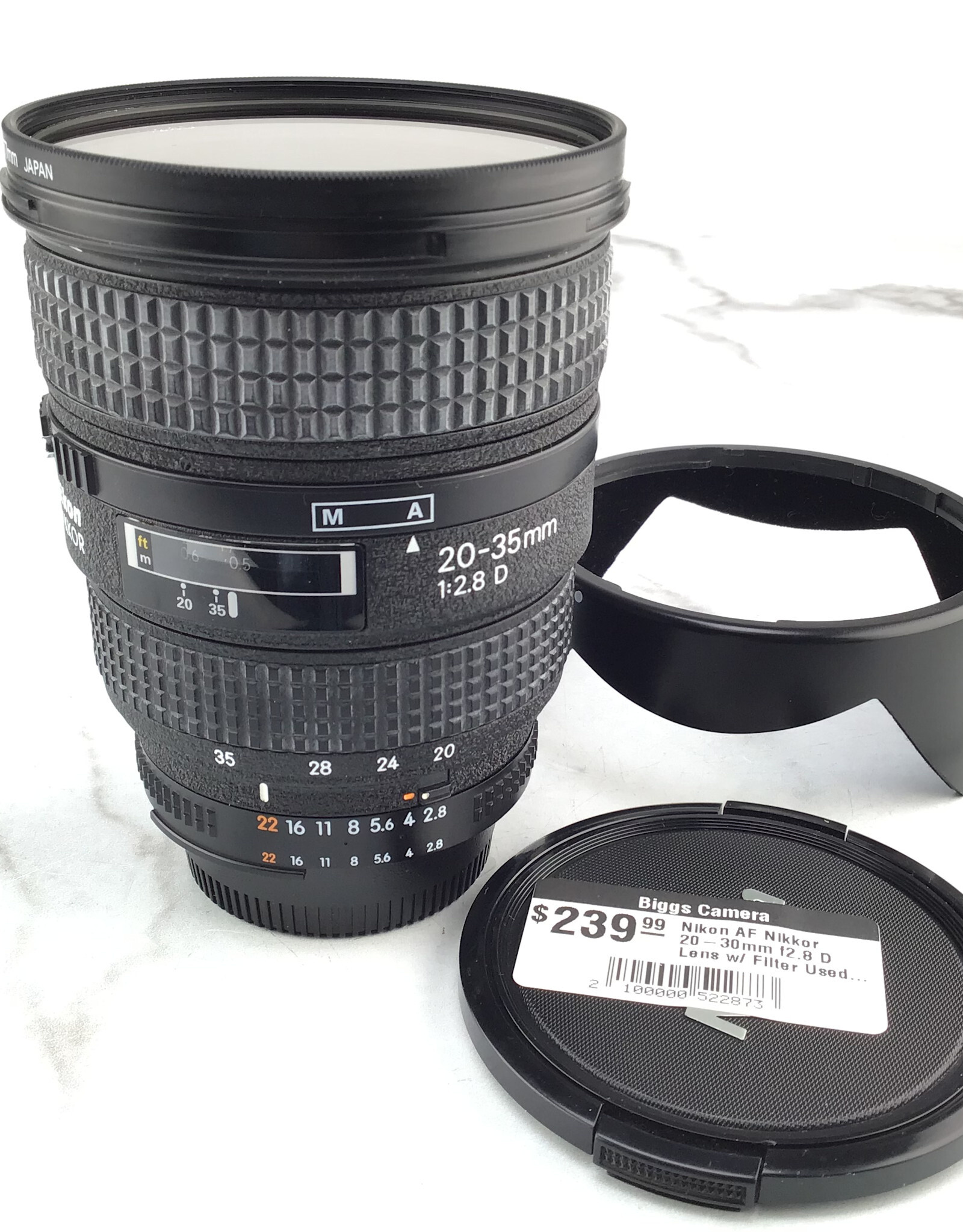 NIKON Nikon AF Nikkor 20-30mm f2.8 D Lens w/ Filter Used Good