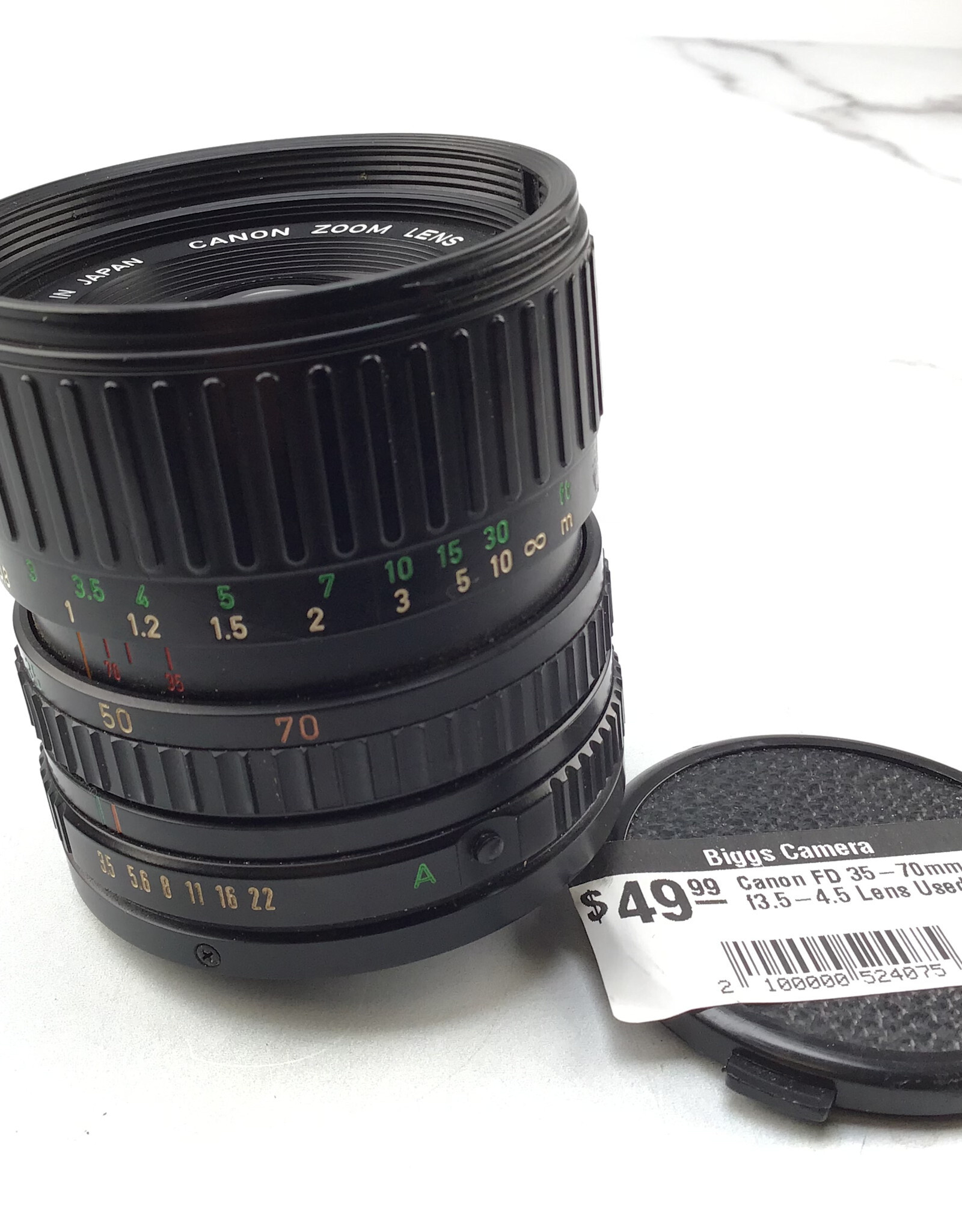CANON Canon FD 35-70mm f3.5-4.5 Lens Used Good