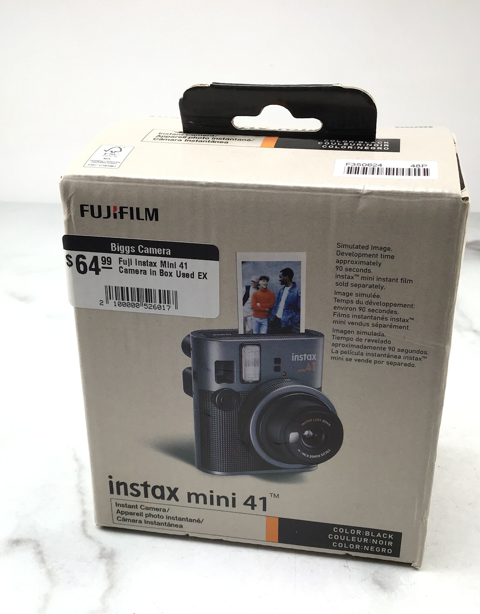 FUJI Fuji Instax Mini 41 Camera in Box Used EX