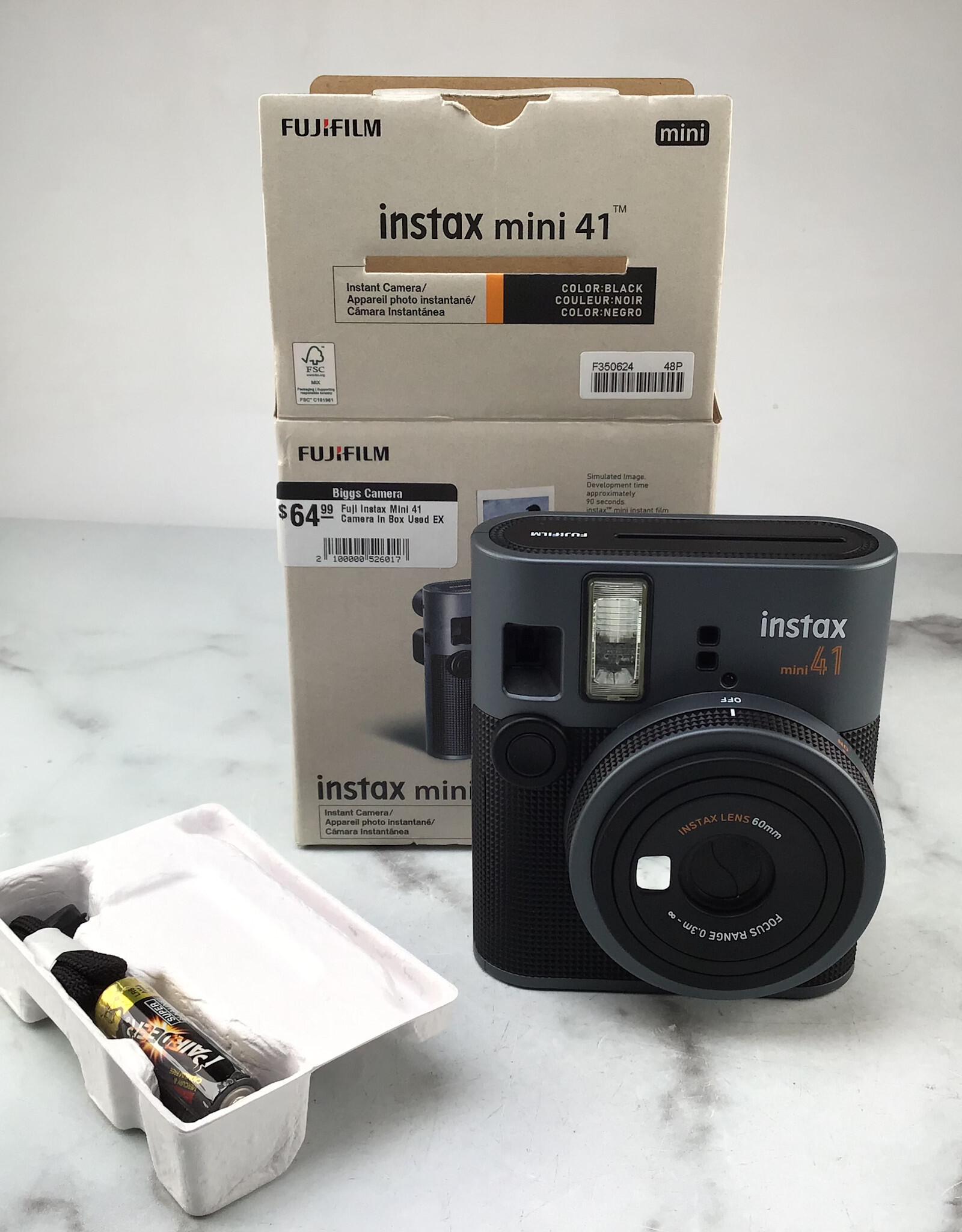 FUJI Fuji Instax Mini 41 Camera in Box Used EX