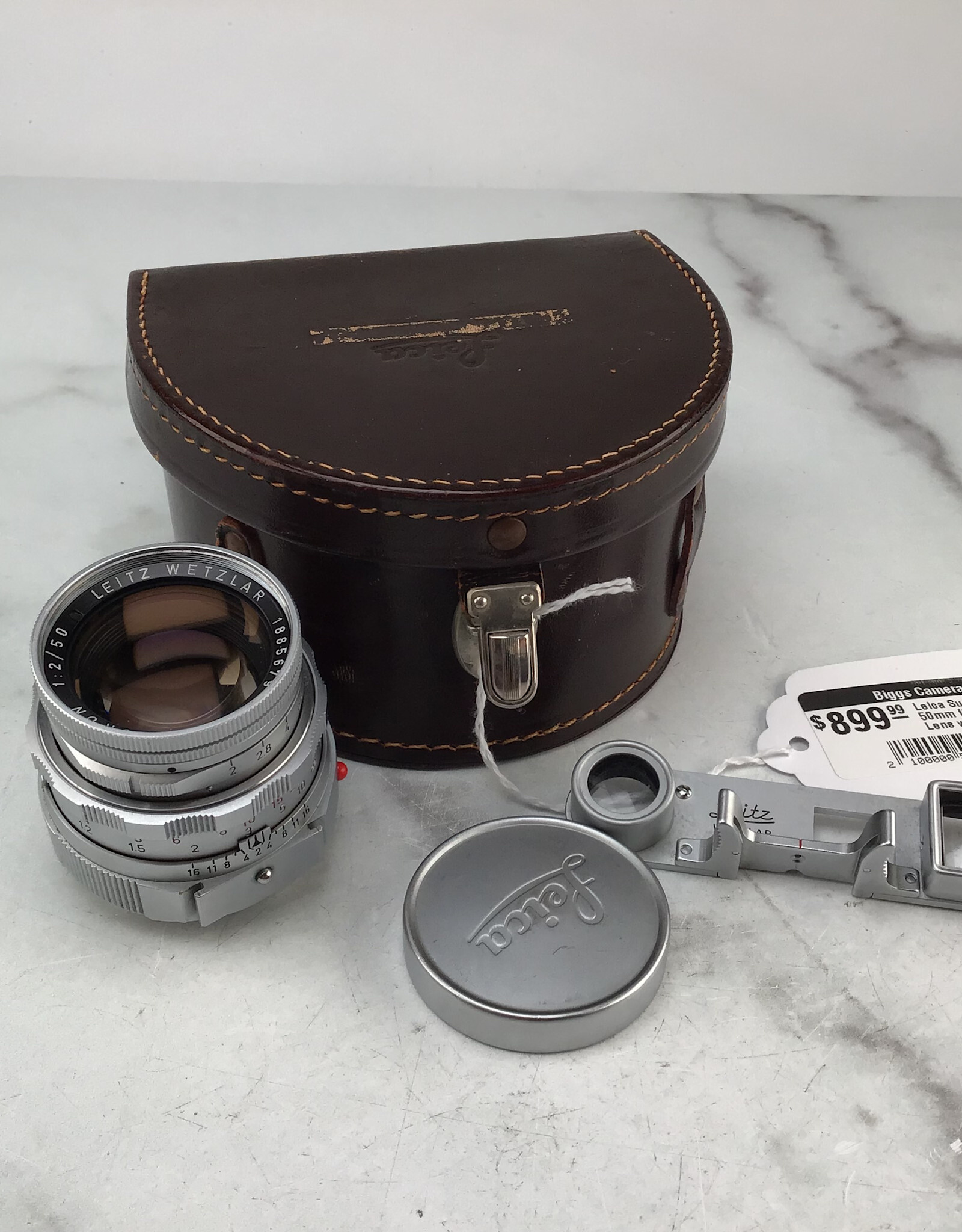 Leica Leica Summicron M 50mm f2 Dual Range Lens w/ Eyes, Case Used Good