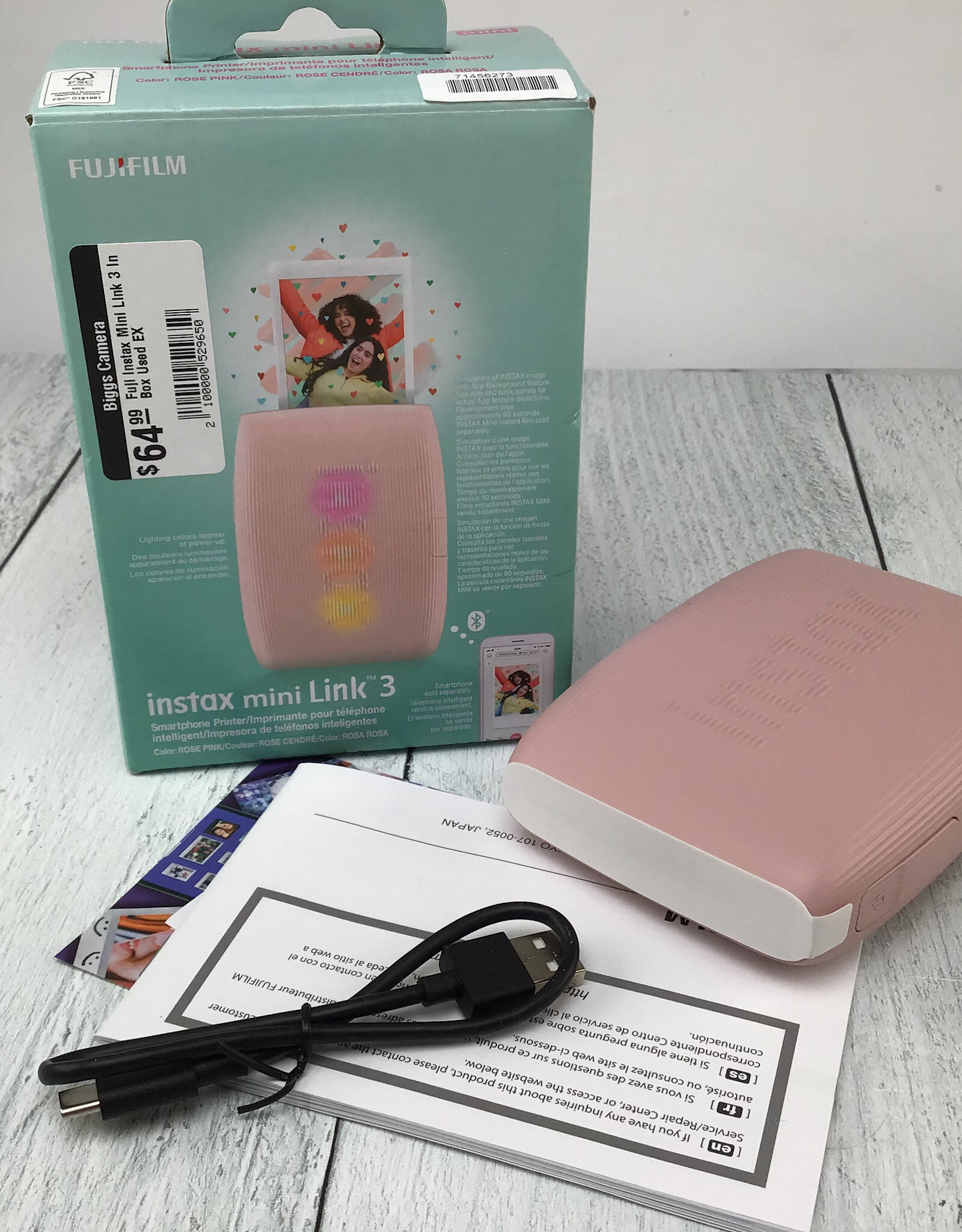 FUJI Fuji Instax Mini Link 3 In Box Used EX