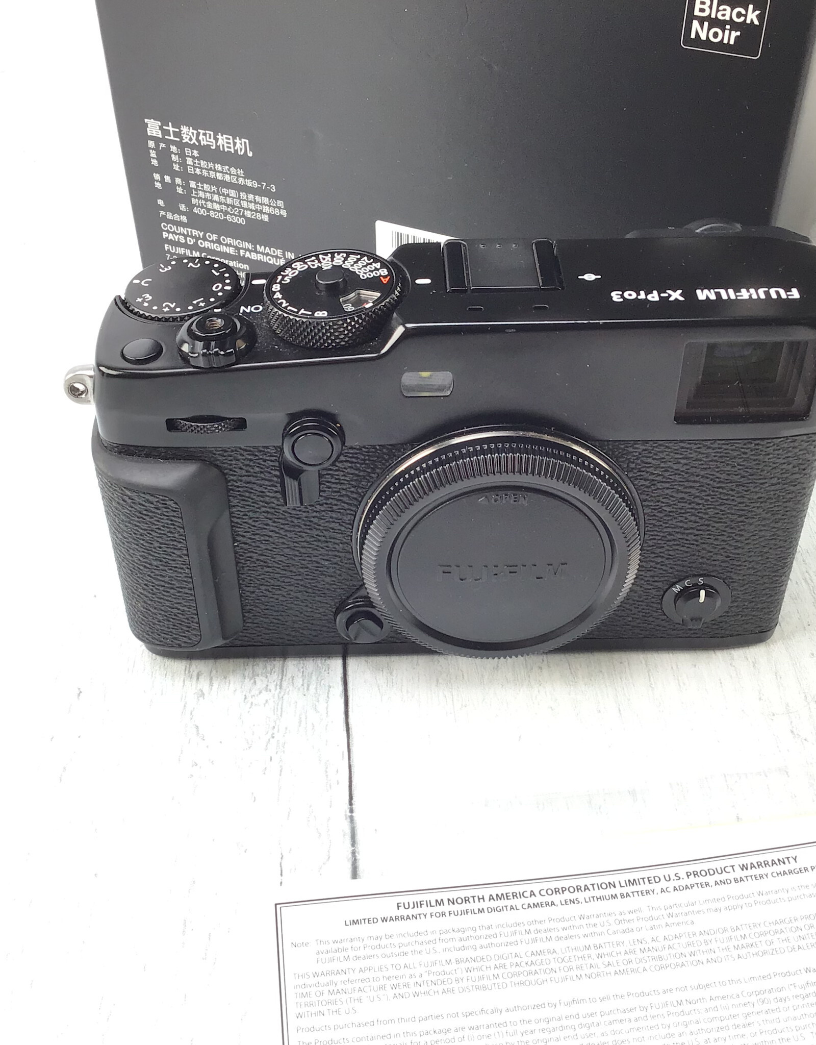 FUJI Fuji X-Pro 3 Black Camera in Box Used EX