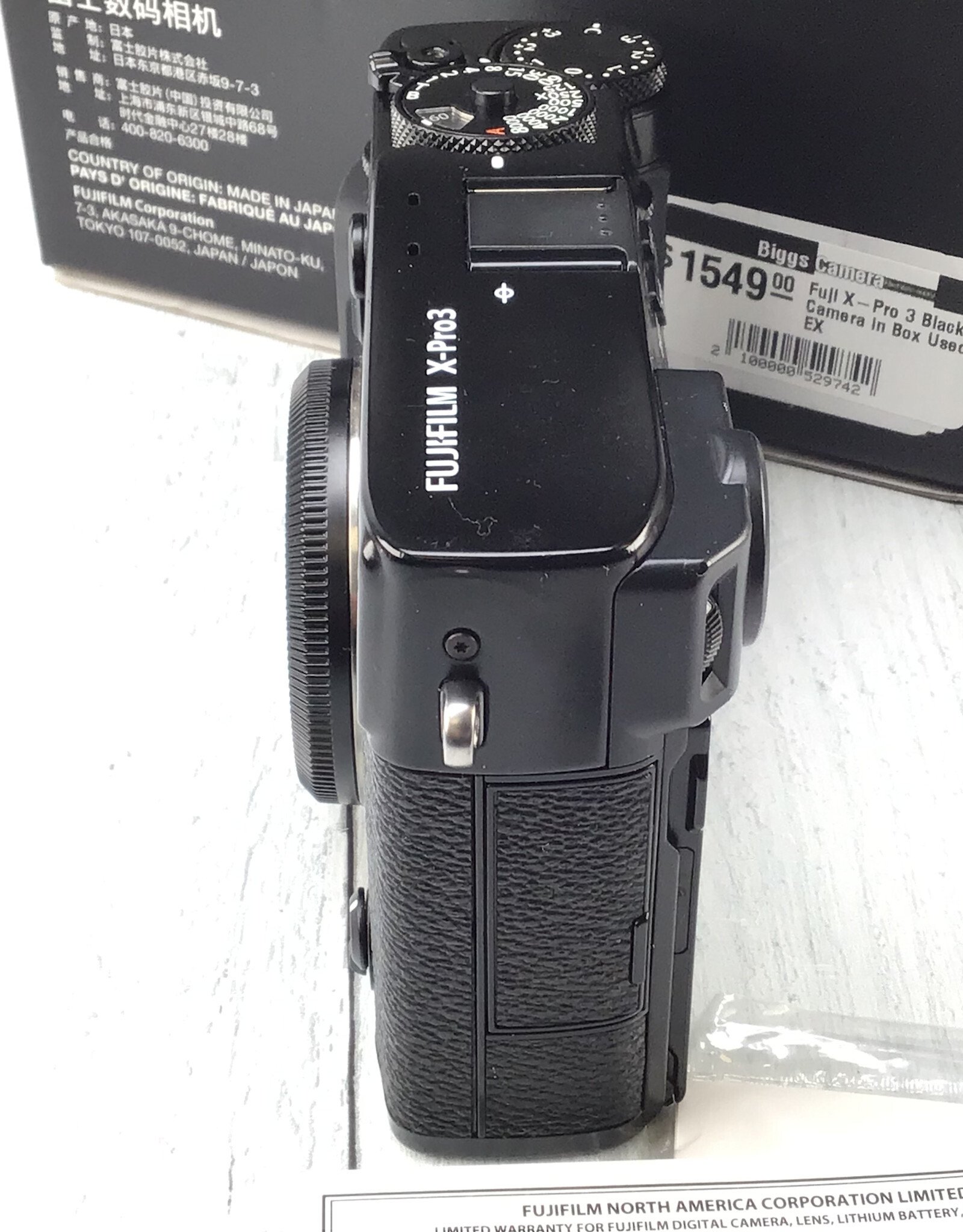 FUJI Fuji X-Pro 3 Black Camera in Box Used EX