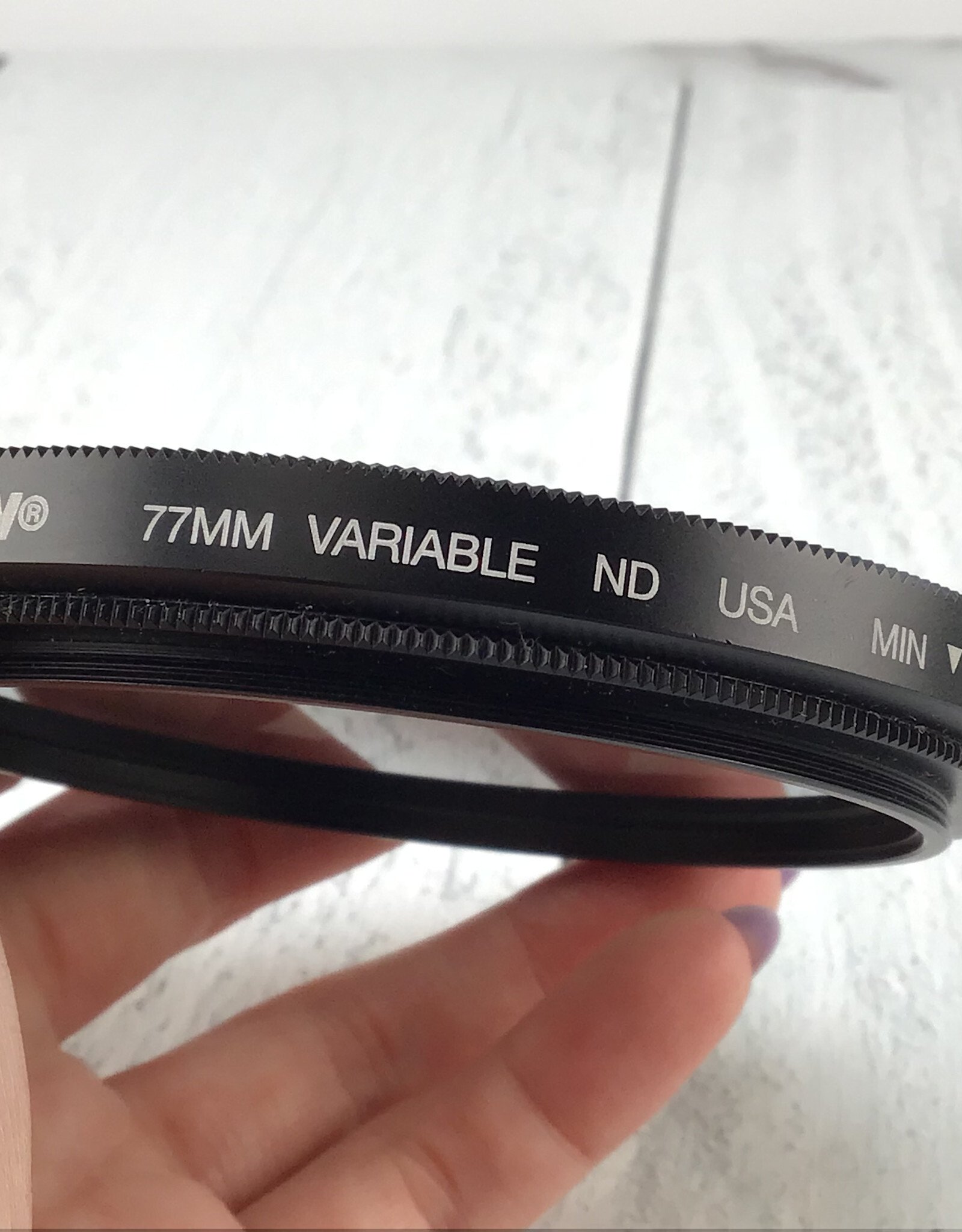 Tiffen 77mm Variable ND Filter in Case Used Good