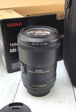CANON Sigma 105mm f2.8 EX DG OS Macro Lens for Canon EF in Box Used Good