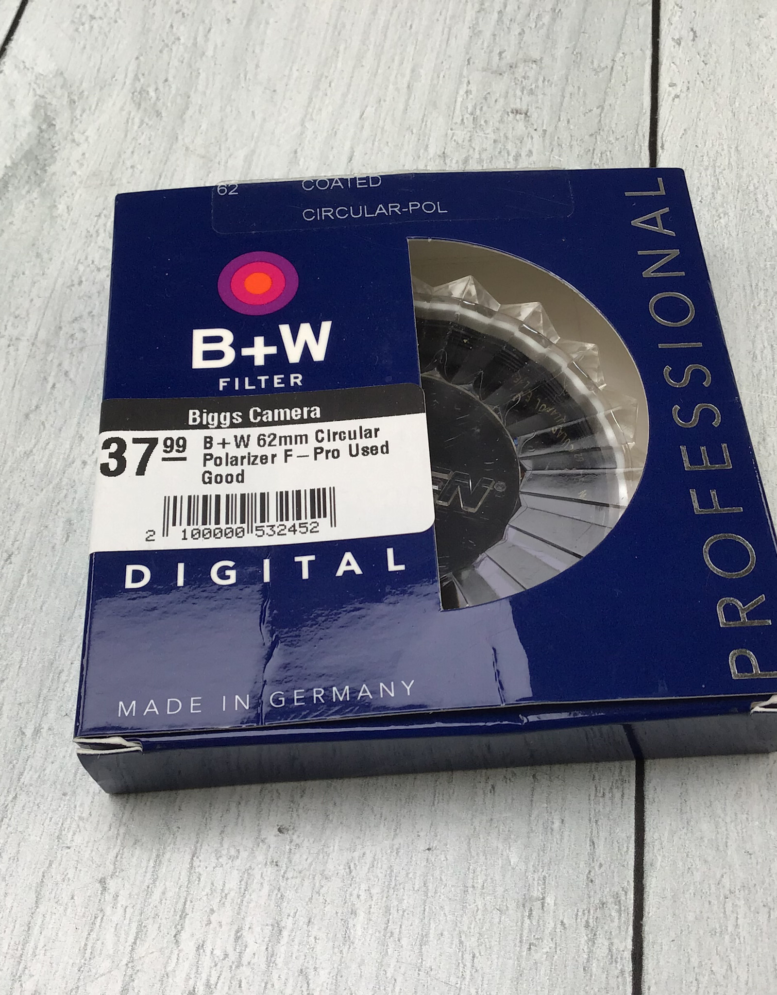 B+W B+W 62mm Circular Polarizer F-Pro Used Good