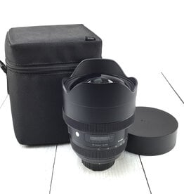 NIKON Sigma Art 12-24mm f4 DG Lens for Nikon w/ Case Used Good
