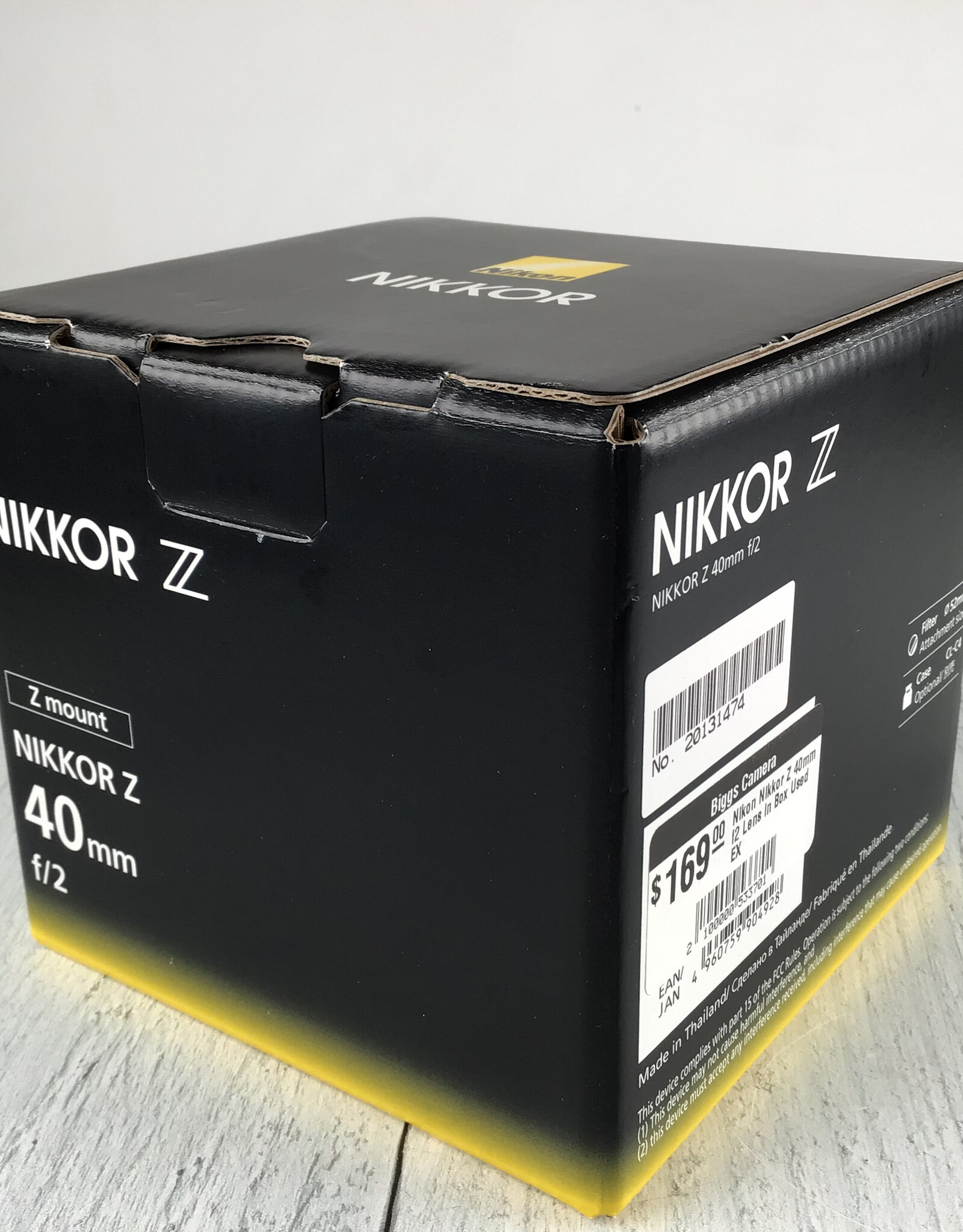 NIKON Nikon Nikkor Z 40mm f2 Lens in Box Used EX
