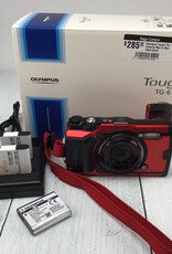 OLYMPUS Olympus Tough TG-6 Camera Red in Box Used Good
