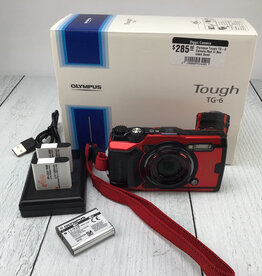 OLYMPUS Olympus Tough TG-6 Camera Red in Box Used Good