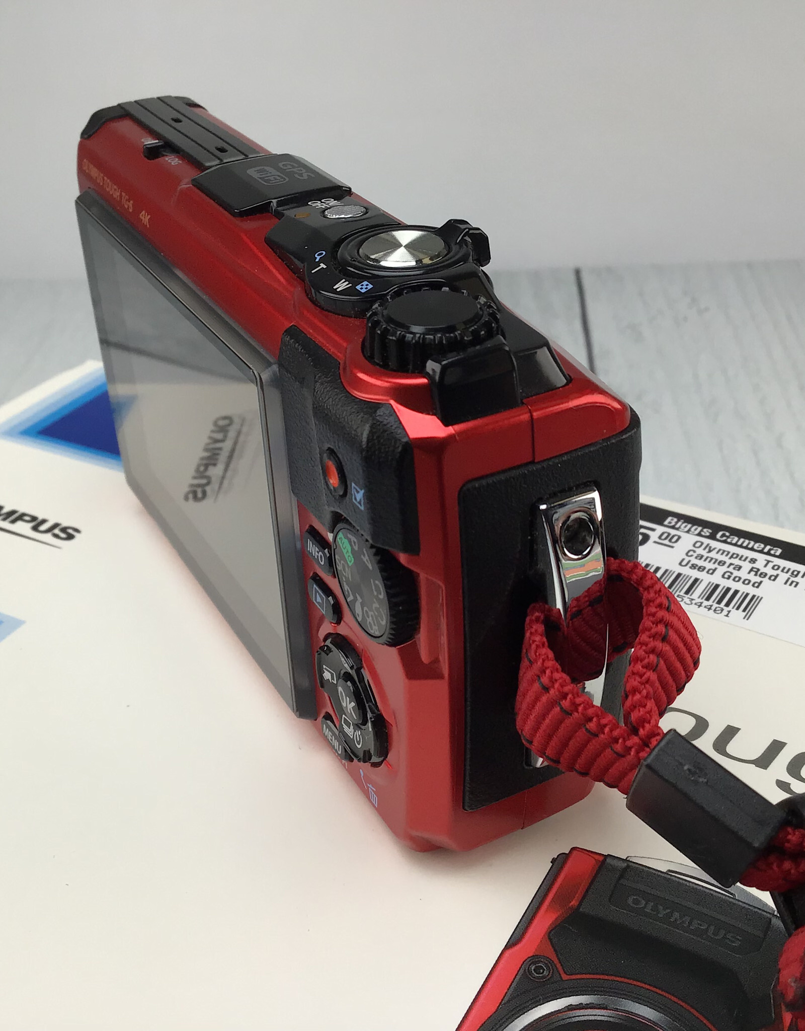 OLYMPUS Olympus Tough TG-6 Camera Red in Box Used Good