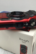 OLYMPUS Olympus Tough TG-6 Camera Red in Box Used Good