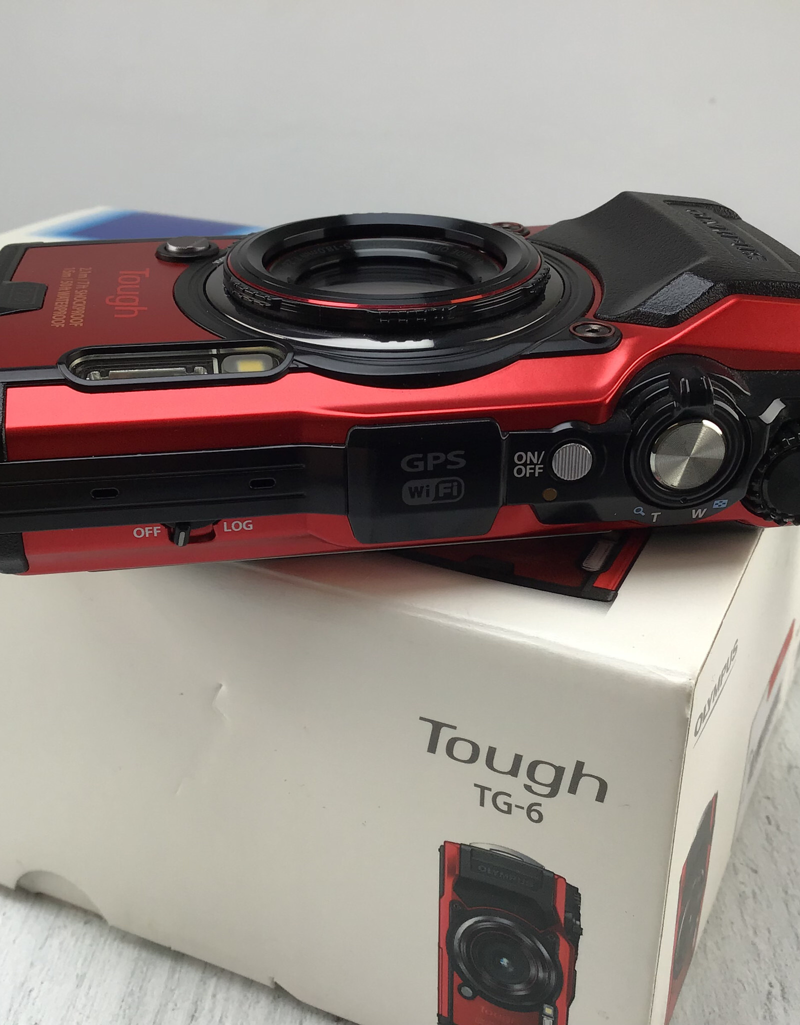 OLYMPUS Olympus Tough TG-6 Camera Red in Box Used Good