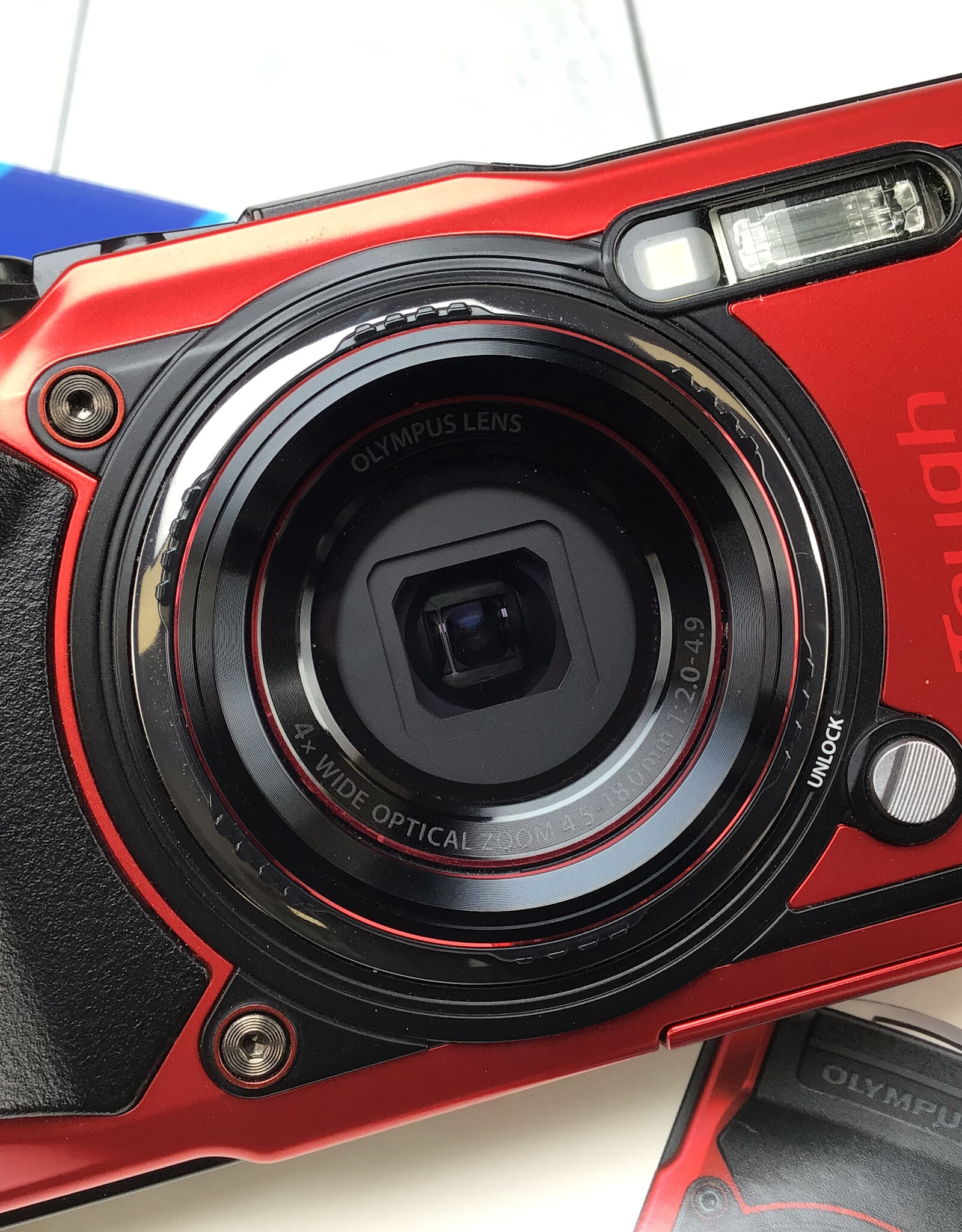 OLYMPUS Olympus Tough TG-6 Camera Red in Box Used Good