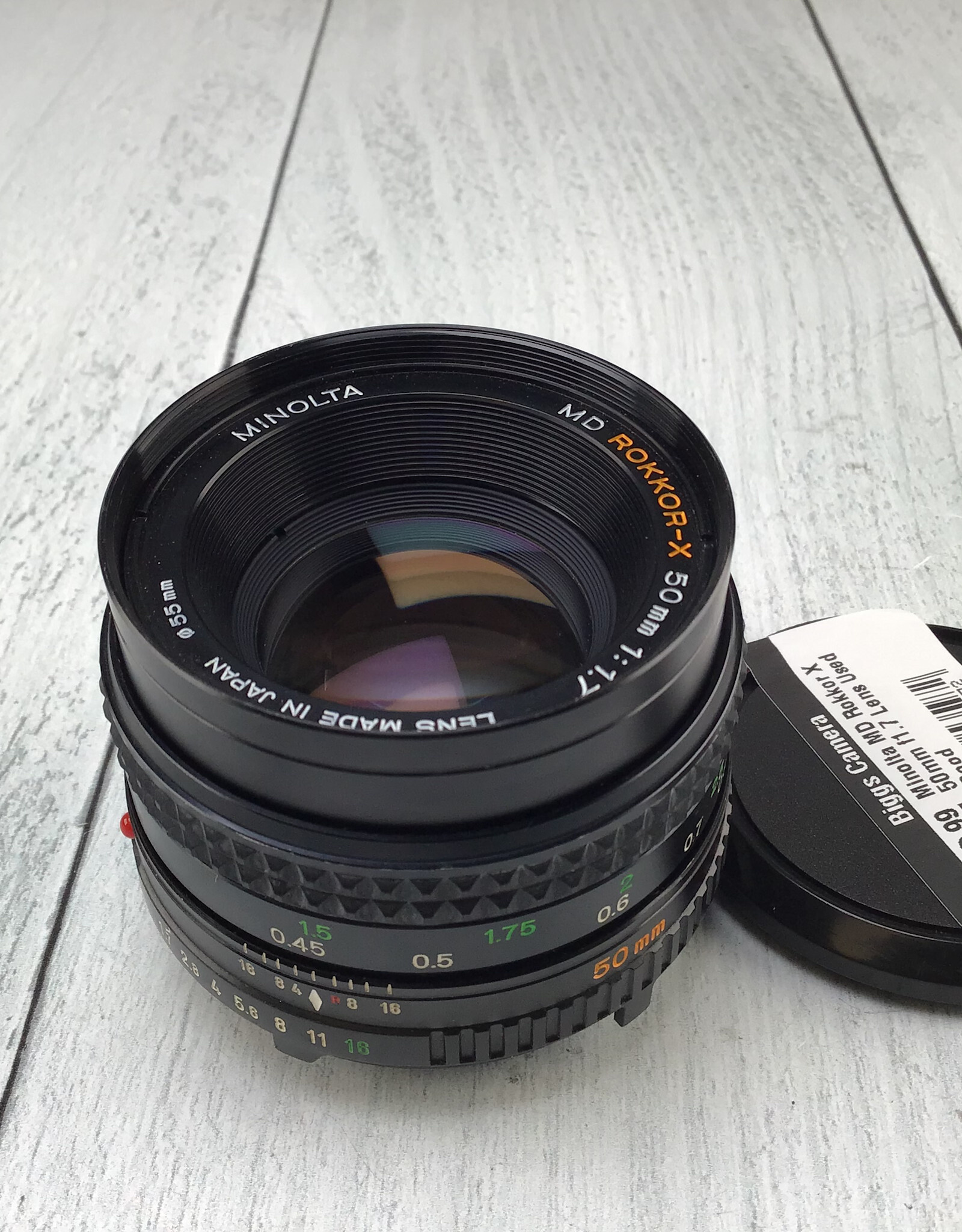 Minolta Minolta MD Rokkor X 50mm f1.7 Lens Used Good