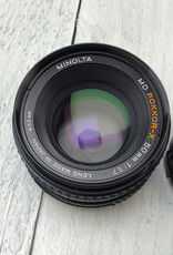 Minolta Minolta MD Rokkor X 50mm f1.7 Lens Used Good