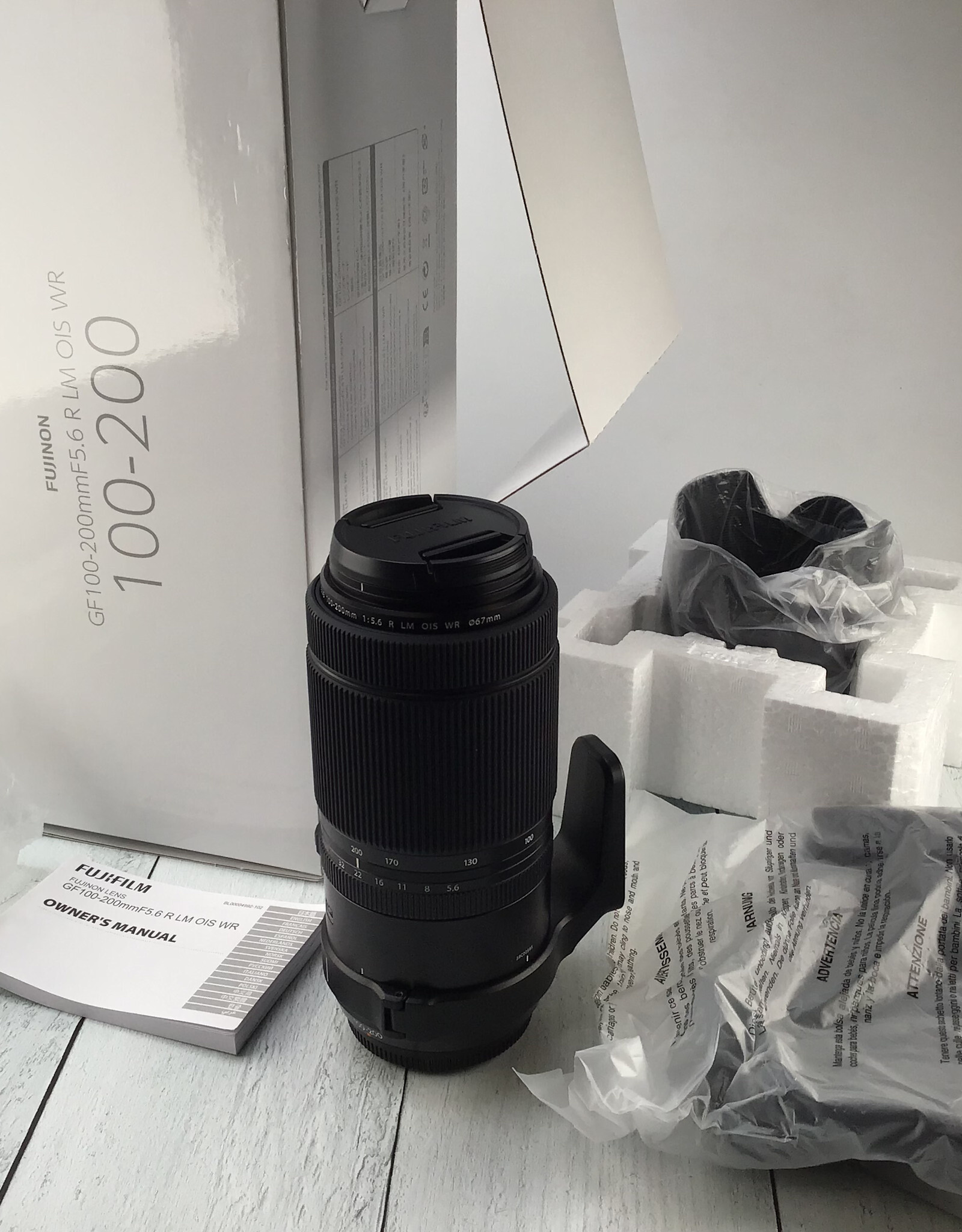 FUJI Fuji GF 100-200mm f5.6 R LM OIS WR Lens in Box Used EX