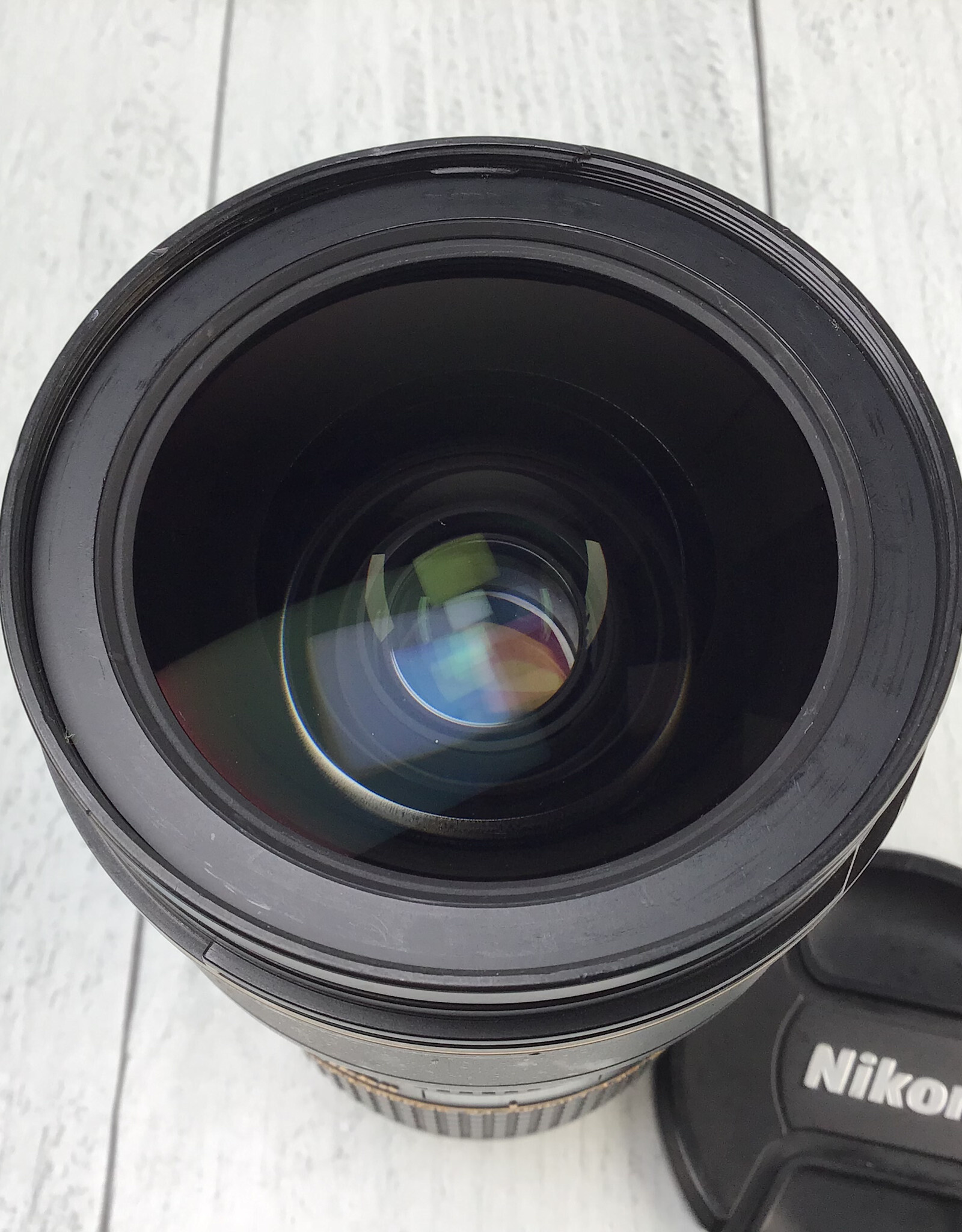 NIKON Nikon AF-S Nikkor 24-70mm f2.8E VR Lens w/ Case Broken Filter Thread Used BGN