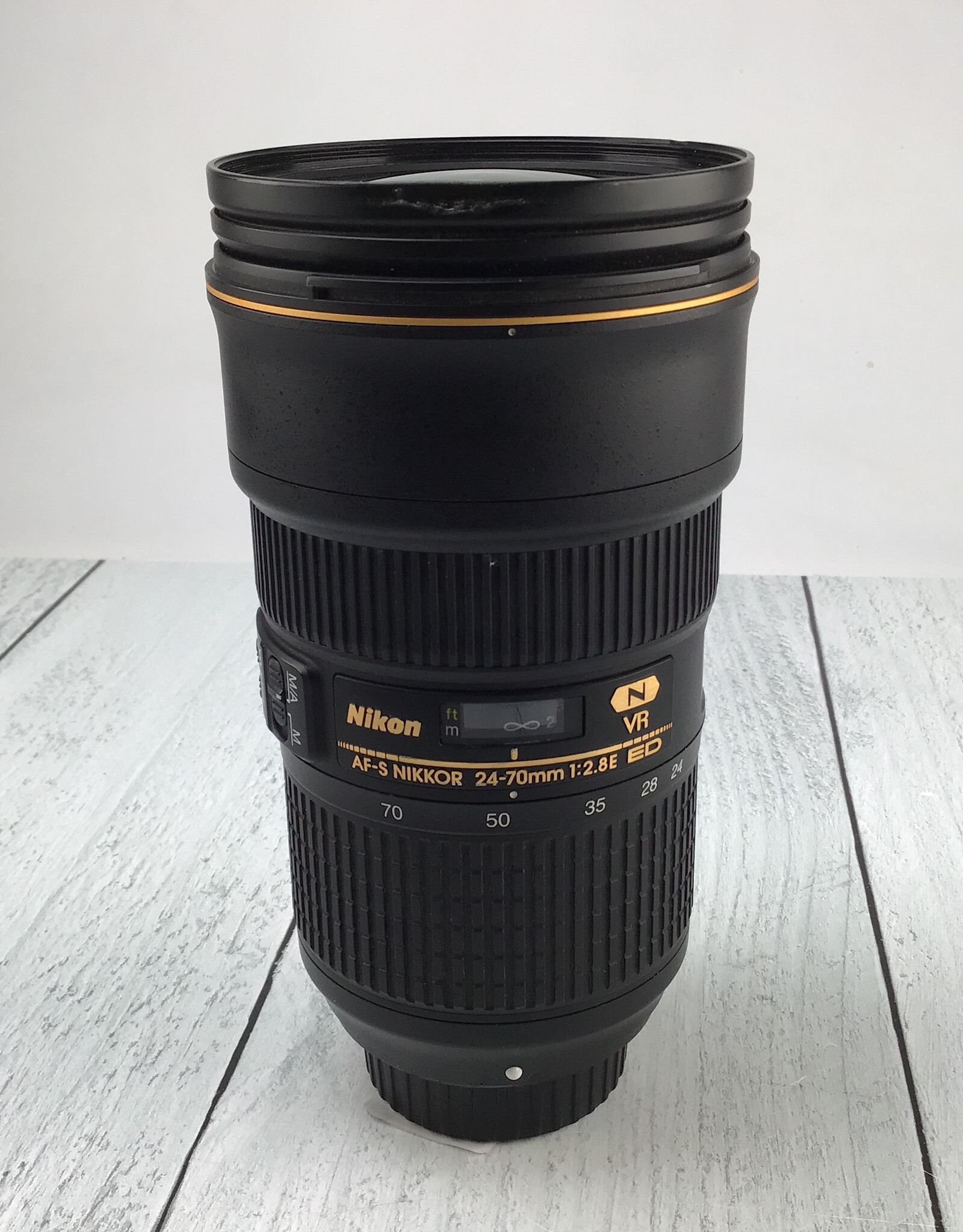 NIKON Nikon AF-S Nikkor 24-70mm f2.8E VR Lens Broken Filter Thread Used BGN