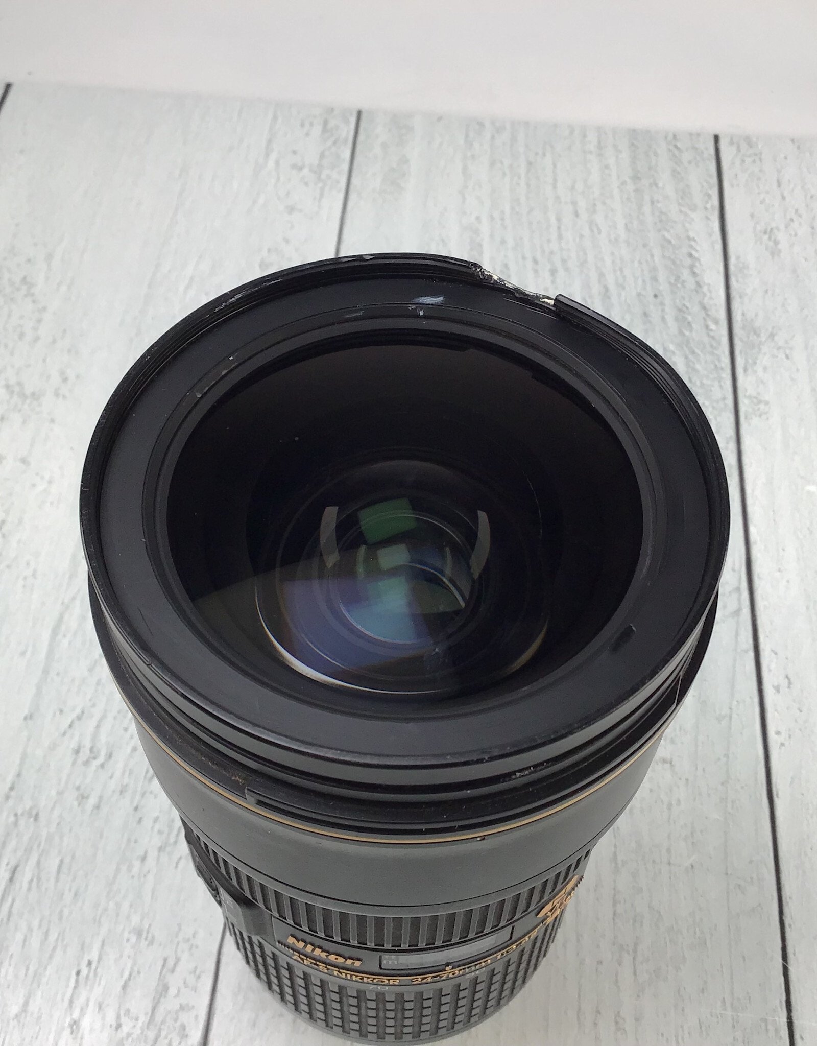 NIKON Nikon AF-S Nikkor 24-70mm f2.8E VR Lens Broken Filter Thread Used BGN