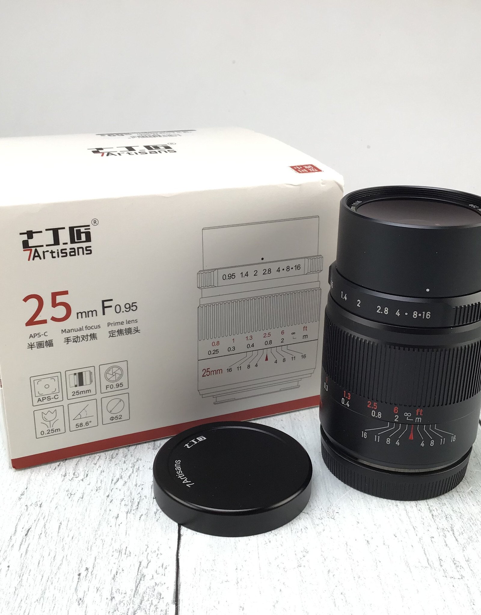 7artisans 7Artisans 25mm f0.95 Lens for Sony E in Box Used EX