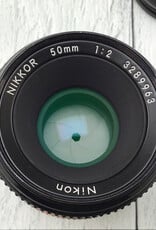 NIKON Nikon Nikkor 50mm f2 Non AI Lens Used Good
