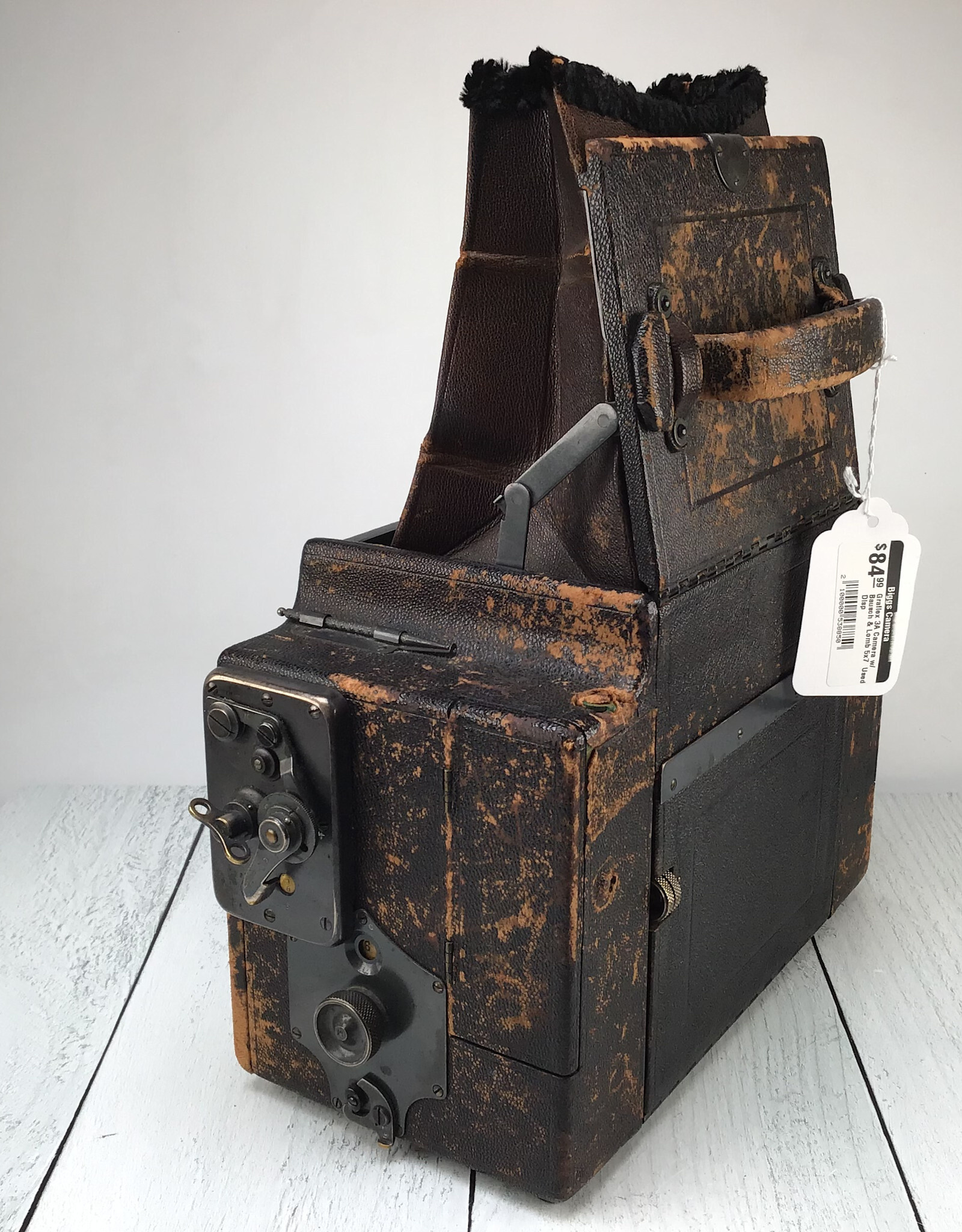 graflex Graflex 3A Camera w/ Bausch & Lomb 5x7  Used Disp