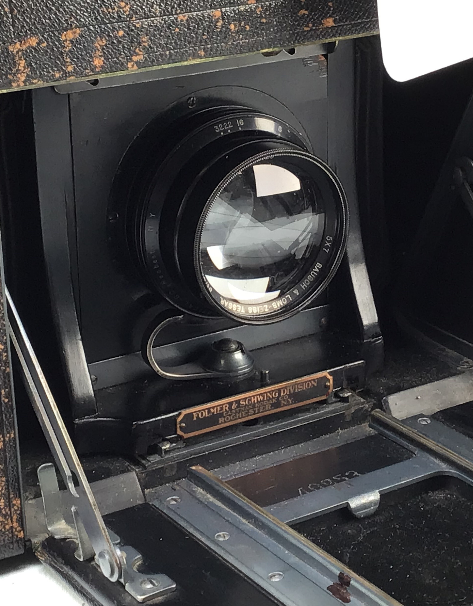 graflex Graflex 3A Camera w/ Bausch & Lomb 5x7  Used Disp