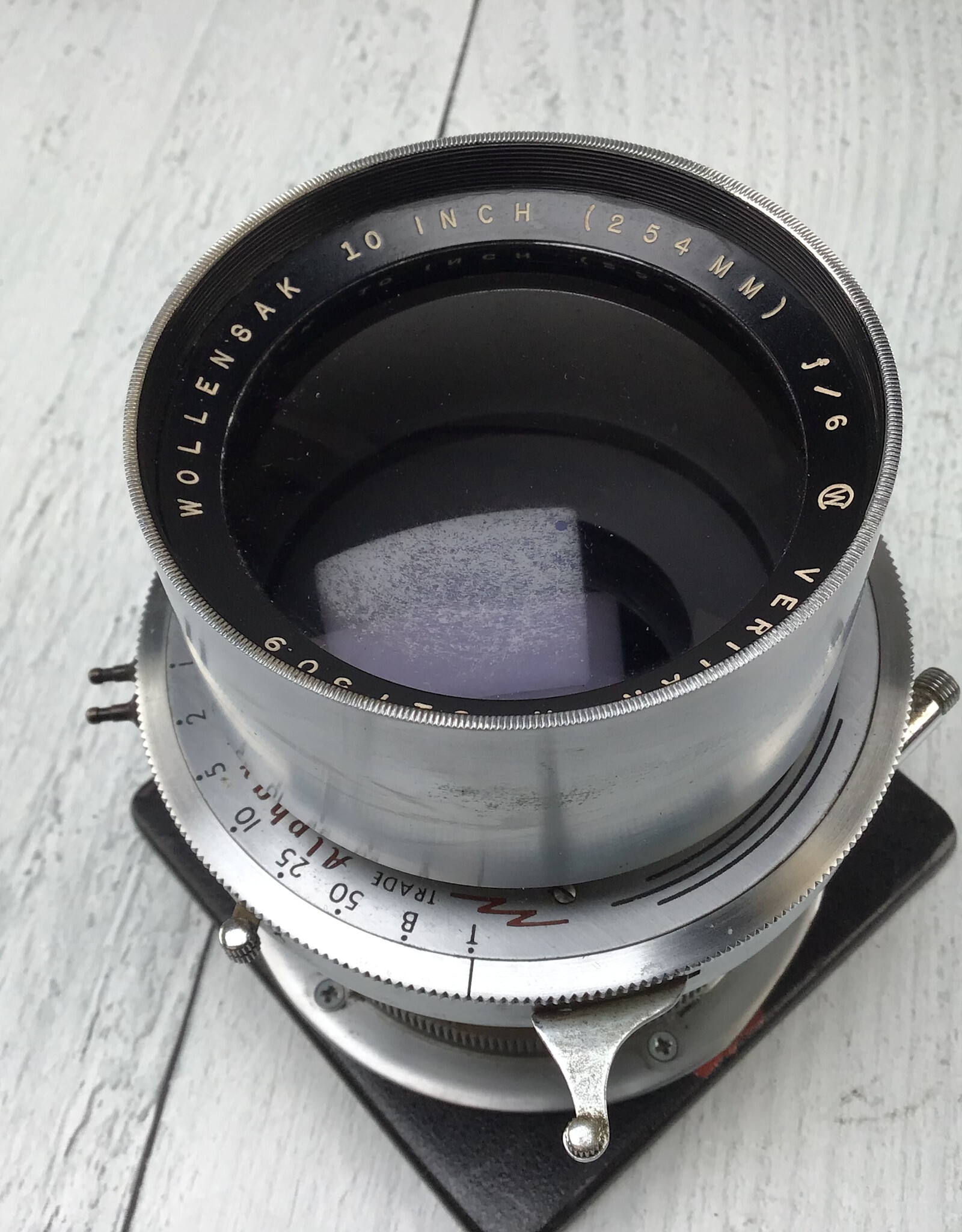 Wollensak Wollensak Veritar 10 Inch 254mm f6 Lens in Alphax Shutter Used Fair