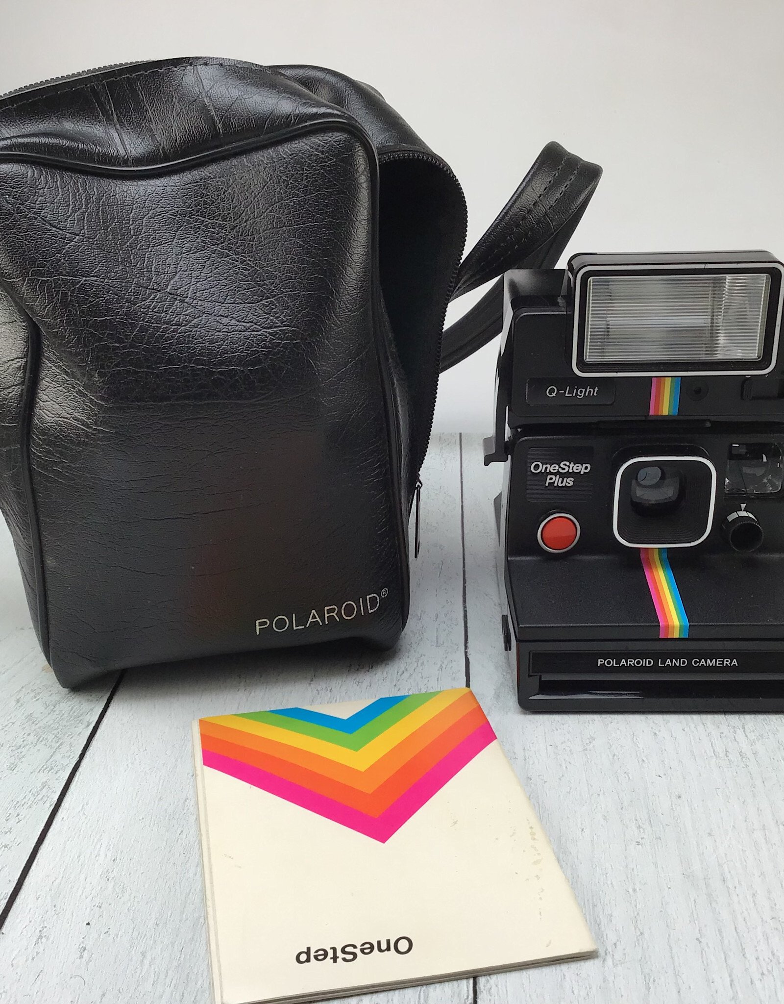 POLAROID Polaroid One Step Plus Camera w/ Q Light Used Good