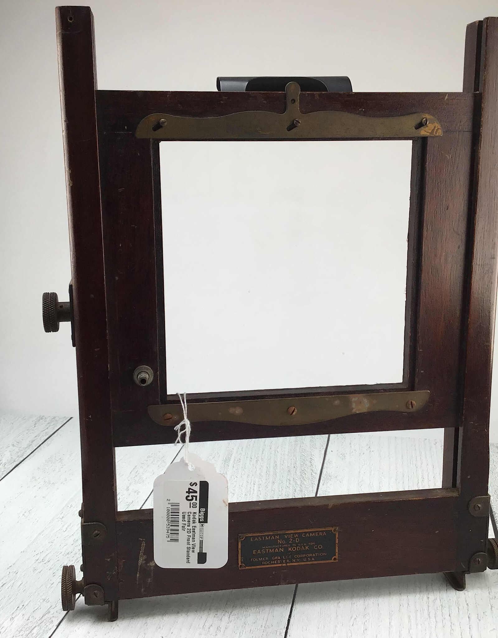 Kodak Eastman View Camera 2D Front Standard Used As Is